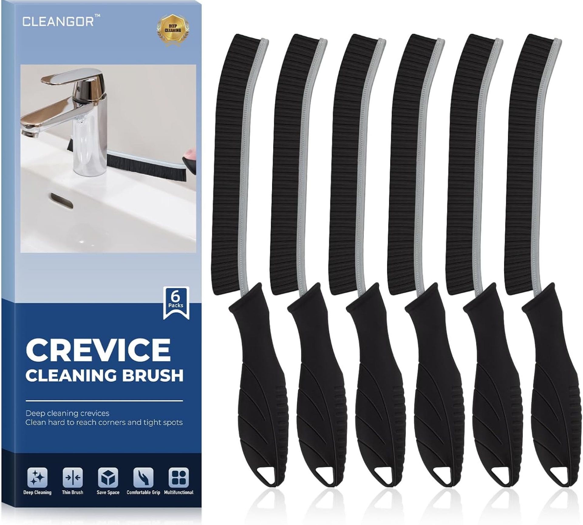 Crevice Cleaning Brushes, Cleaner Scrub Brush Tool for Hard to Reach Tight Space, Home Essentials, Cleaning Supplies for Shower, Bathroom, Kitchen, Toilet, Window Crevice Cleaning Brushes, Cleaner Scrub Brush Tool for Hard to Reach Tight Space, Home Essentials, Cleaning Supplies for Shower, Bathroom, Kitchen, Toilet, Window
