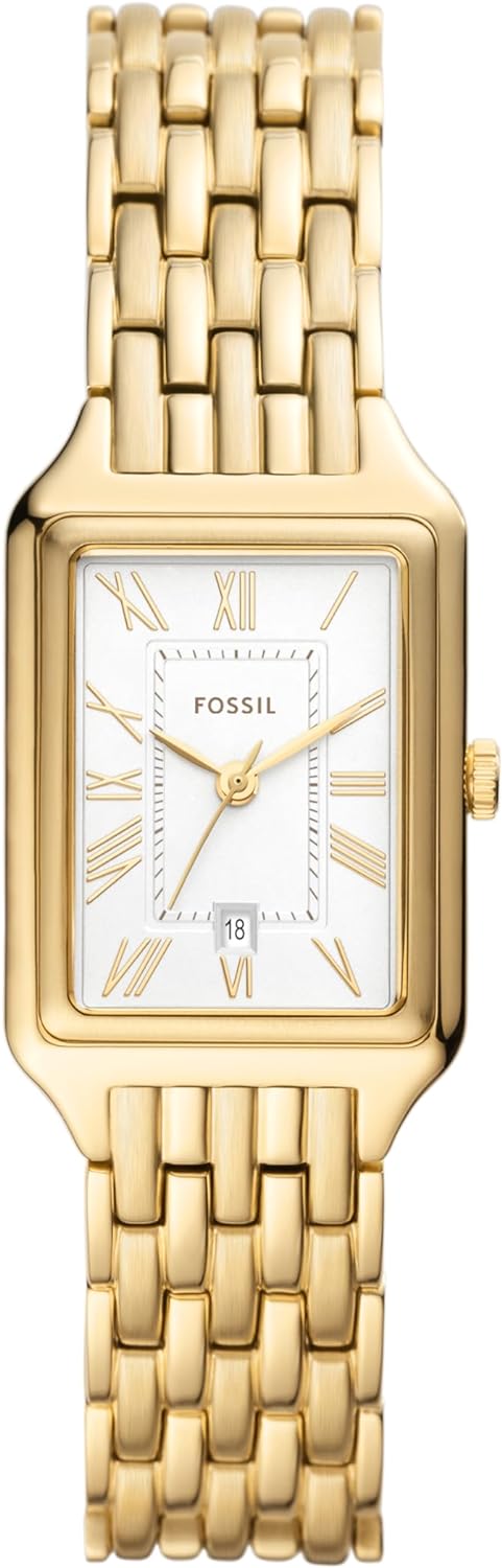 Fossil Raquel Women’s Watch with Rectangular Case and Stainless Steel Bracelet or Leather Band Fossil Raquel Women’s Watch with Rectangular Case and Stainless Steel Bracelet or Leather Band