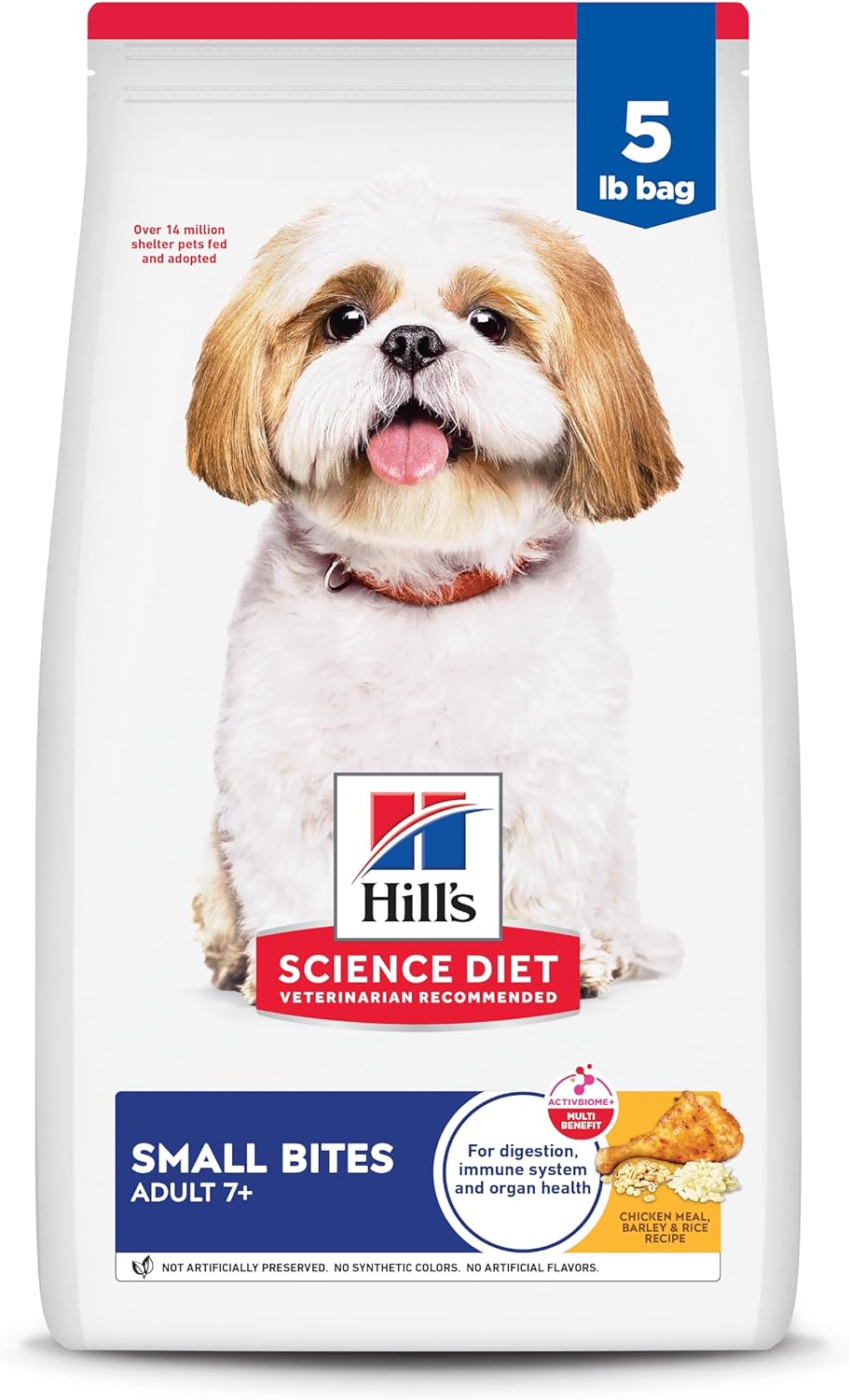 Hill’s Science Diet Adult 7+, Senior Adult 7+ Premium Nutrition, Small Kibble, Dry Dog Food, Chicken, Brown Rice, & Barley, 5 lb Bag Hill’s Science Diet Adult 7+, Senior Adult 7+ Premium Nutrition, Small Kibble, Dry Dog Food, Chicken, Brown Rice, & Barley, 5 lb Bag