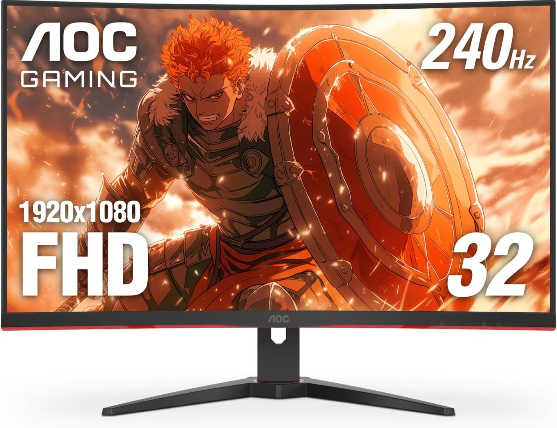 AOC C32G2ZE 32″ Curved Frameless Gaming Monitor, Full HD 1920×1080, VA, 0.5ms 240Hz, AMD FreeSync Premium, DP/HDMI/VGA, VESA, 3-3-1 Re-Spawn Program, Xbox PS5 Switch,Black AOC C32G2ZE 32″ Curved Frameless Gaming Monitor, Full HD 1920×1080, VA, 0.5ms 240Hz, AMD FreeSync Premium, DP/HDMI/VGA, VESA, 3-3-1 Re-Spawn Program, Xbox PS5 Switch,Black