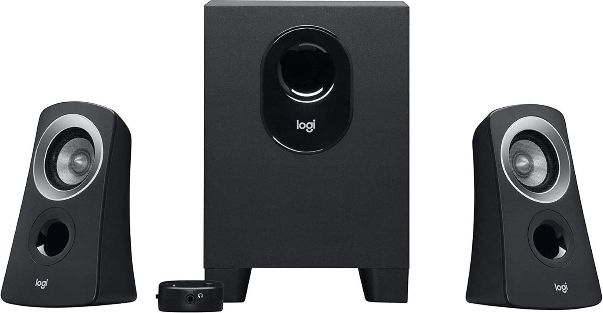 Logitech Z313 2.1 Multimedia Speaker System with Subwoofer, Full Range Audio, 50 Watts Peak Power, Strong Bass, 3.5mm Inputs, PC/PS4/Xbox/TV/Smartphone/Tablet/Music Player – Black Logitech Z313 2.1 Multimedia Speaker System with Subwoofer, Full Range Audio, 50 Watts Peak Power, Strong Bass, 3.5mm Inputs, PC/PS4/Xbox/TV/Smartphone/Tablet/Music Player – Black