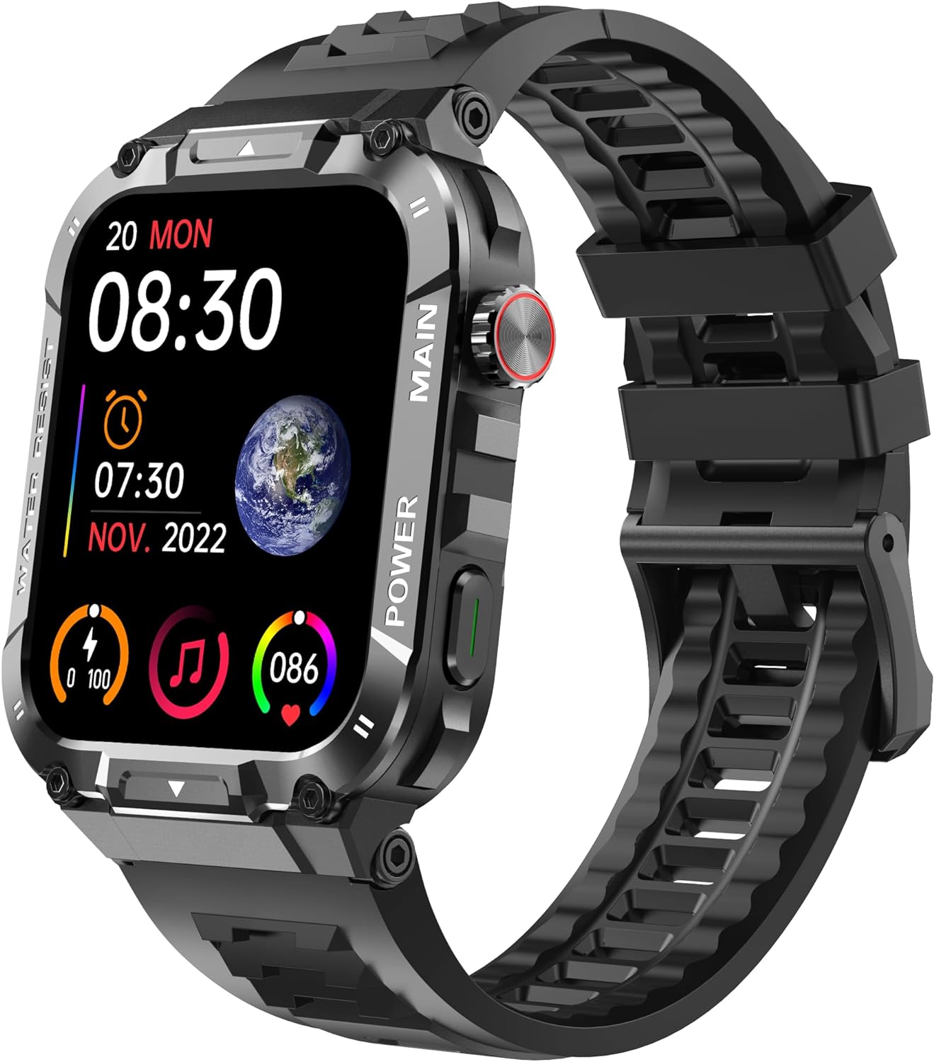 Military Smart Watch for Men 1.96 Inches Outdoor Sports Smartwatch with Answer/Make Call,Fitness Watch,Blood Oxygen,Heart Rate and Sleep Monitor Compatible with iPhone and Android Phones Military Smart Watch for Men 1.96 Inches Outdoor Sports Smartwatch with Answer/Make Call,Fitness Watch,Blood Oxygen,Heart Rate and Sleep Monitor Compatible with iPhone and Android Phones