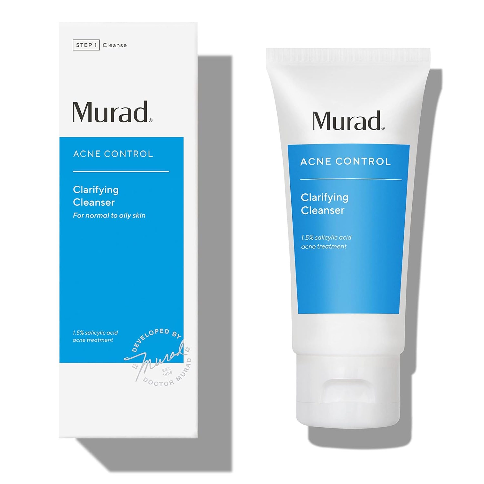 Murad Clarifying Cleanser – Acne Control Salicylic Acid & Green Tea Extract Face Wash – Exfoliating Acne Skin Care Treatment Backed by Science Murad Clarifying Cleanser – Acne Control Salicylic Acid & Green Tea Extract Face Wash – Exfoliating Acne Skin Care Treatment Backed by Science
