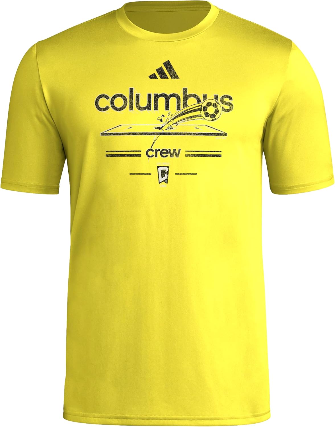 adidas Men’s Columbus Crew Vintage World Pre-Game Short Sleeve T-Shirt adidas Men’s Columbus Crew Vintage World Pre-Game Short Sleeve T-Shirt