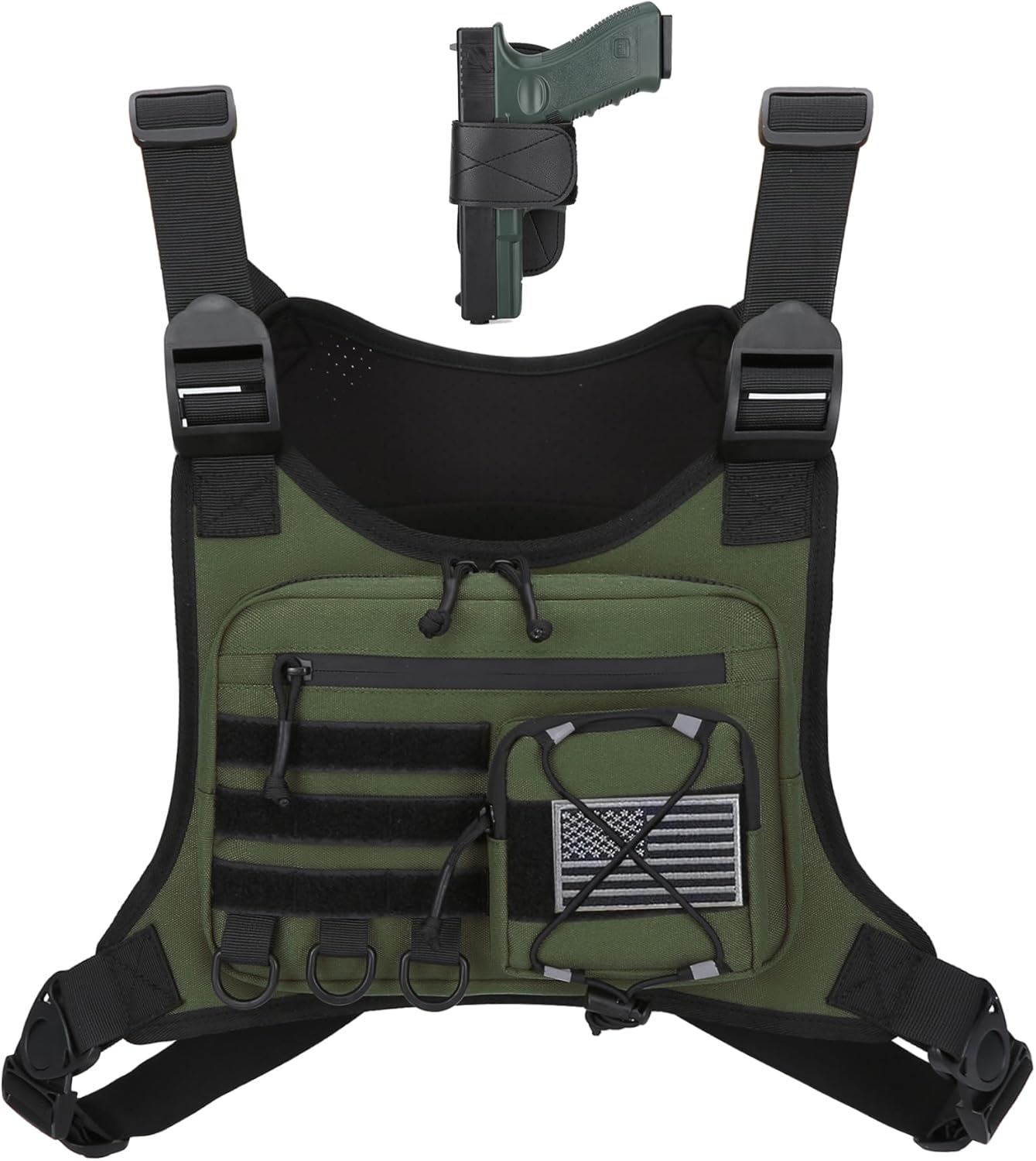 Outdoor Sports Chest Bag for Men, Chest Vest Holster Fits Most Pistols, EDC Travel Chest Pack for Running, Hiking Outdoor Sports Chest Bag for Men, Chest Vest Holster Fits Most Pistols, EDC Travel Chest Pack for Running, Hiking