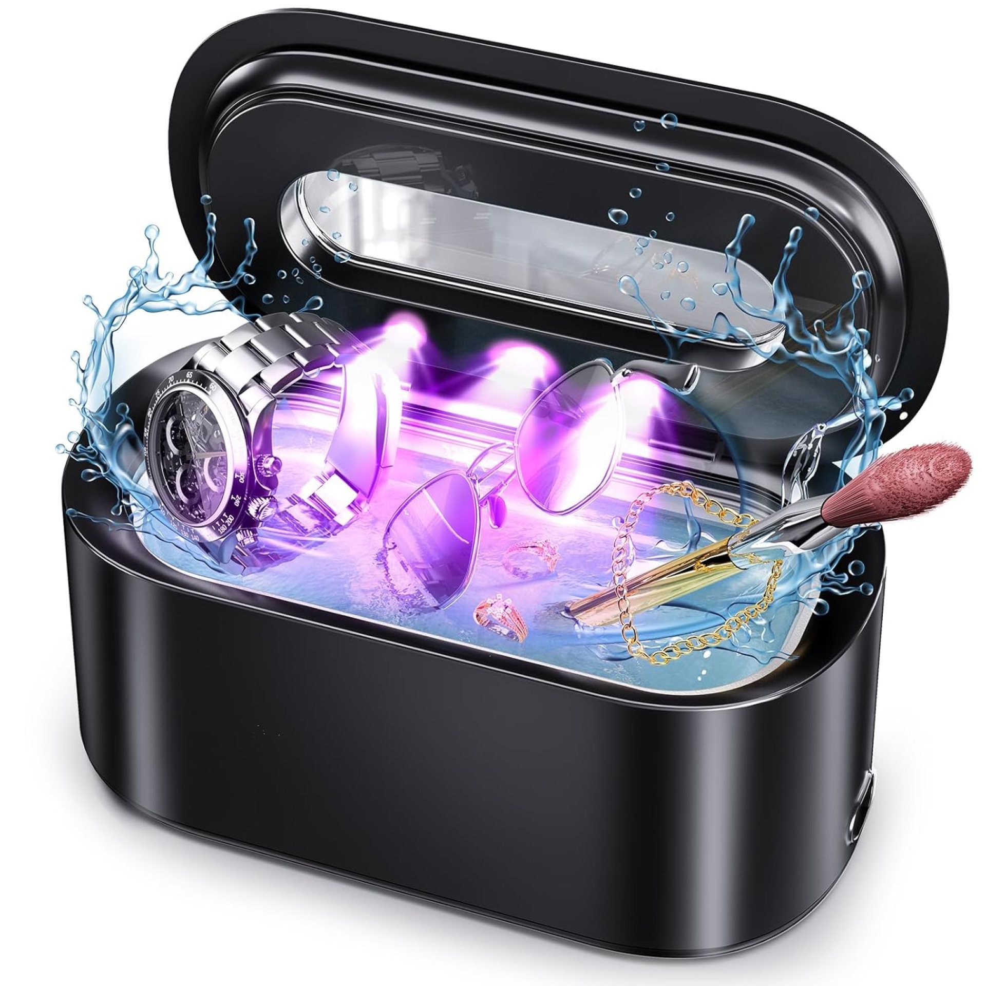 Ultrasonic Jewelry Cleaner, 48Khz 12oz Professional Jewelry Cleaner Ultrasonic Machine with Digital Timer, 30W Portable Ultrasonic Cleaner for Eyeglasses, Necklaces, Rings, Watches, Dentures Ultrasonic Jewelry Cleaner, 48Khz 12oz Professional Jewelry Cleaner Ultrasonic Machine with Digital Timer, 30W Portable Ultrasonic Cleaner for Eyeglasses, Necklaces, Rings, Watches, Dentures
