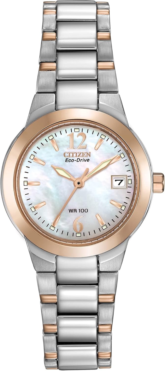 Citizen Women’s Eco-Drive Dress Classic Watch in Two-tone Stainless Steel, Mother of Pearl Dial (Model: EW1670-59D) Citizen Women’s Eco-Drive Dress Classic Watch in Two-tone Stainless Steel, Mother of Pearl Dial (Model: EW1670-59D)