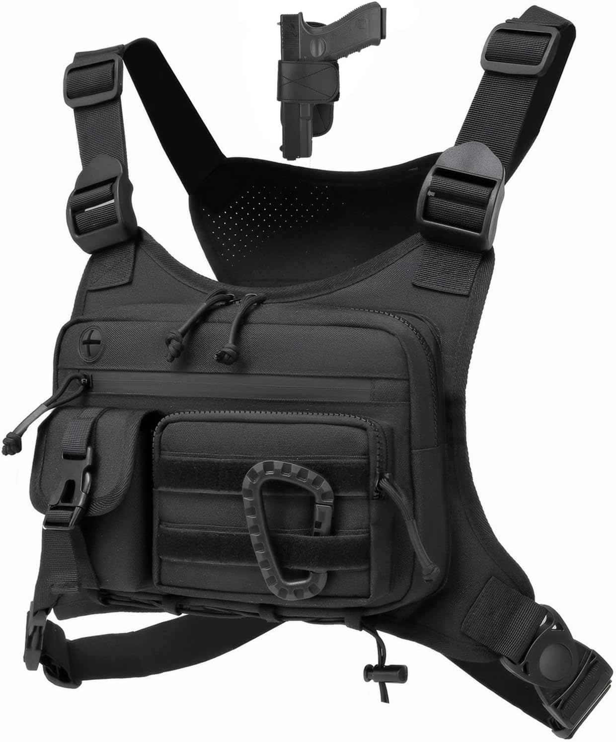 Outdoor Chest Bag For Men and Women, Tactical Vest For Running, Cycling, EDC Chest Pack Rig For Sports and Workouts Outdoor Chest Bag For Men and Women, Tactical Vest For Running, Cycling, EDC Chest Pack Rig For Sports and Workouts