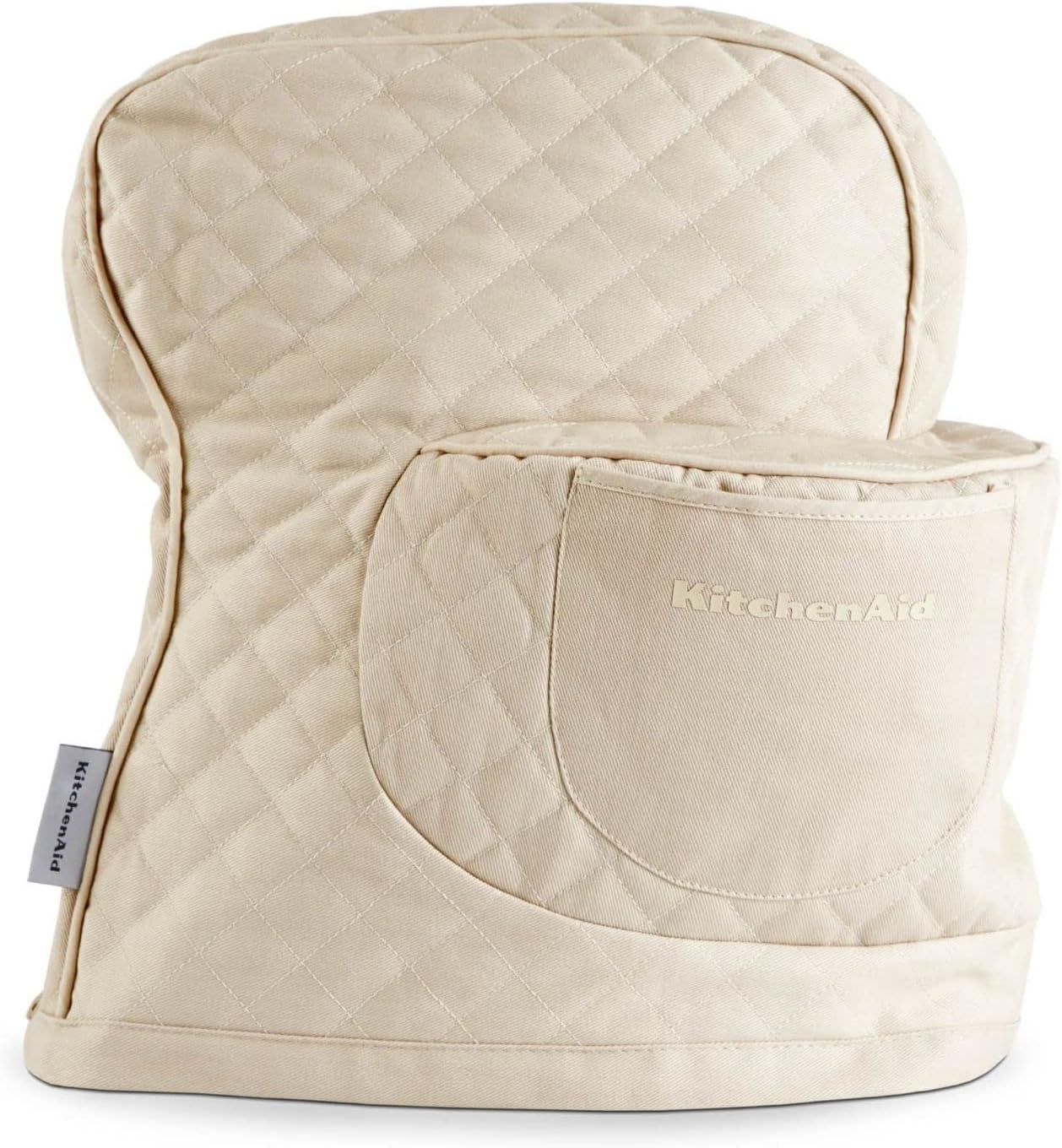 KITCHENAID Fitted Tilt-Head Stand Mixer Cover with Storage Pocket, Quilted 100% Cotton,14.4″x18″x10″, Milkshake KITCHENAID Fitted Tilt-Head Stand Mixer Cover with Storage Pocket, Quilted 100% Cotton,14.4″x18″x10″, Milkshake