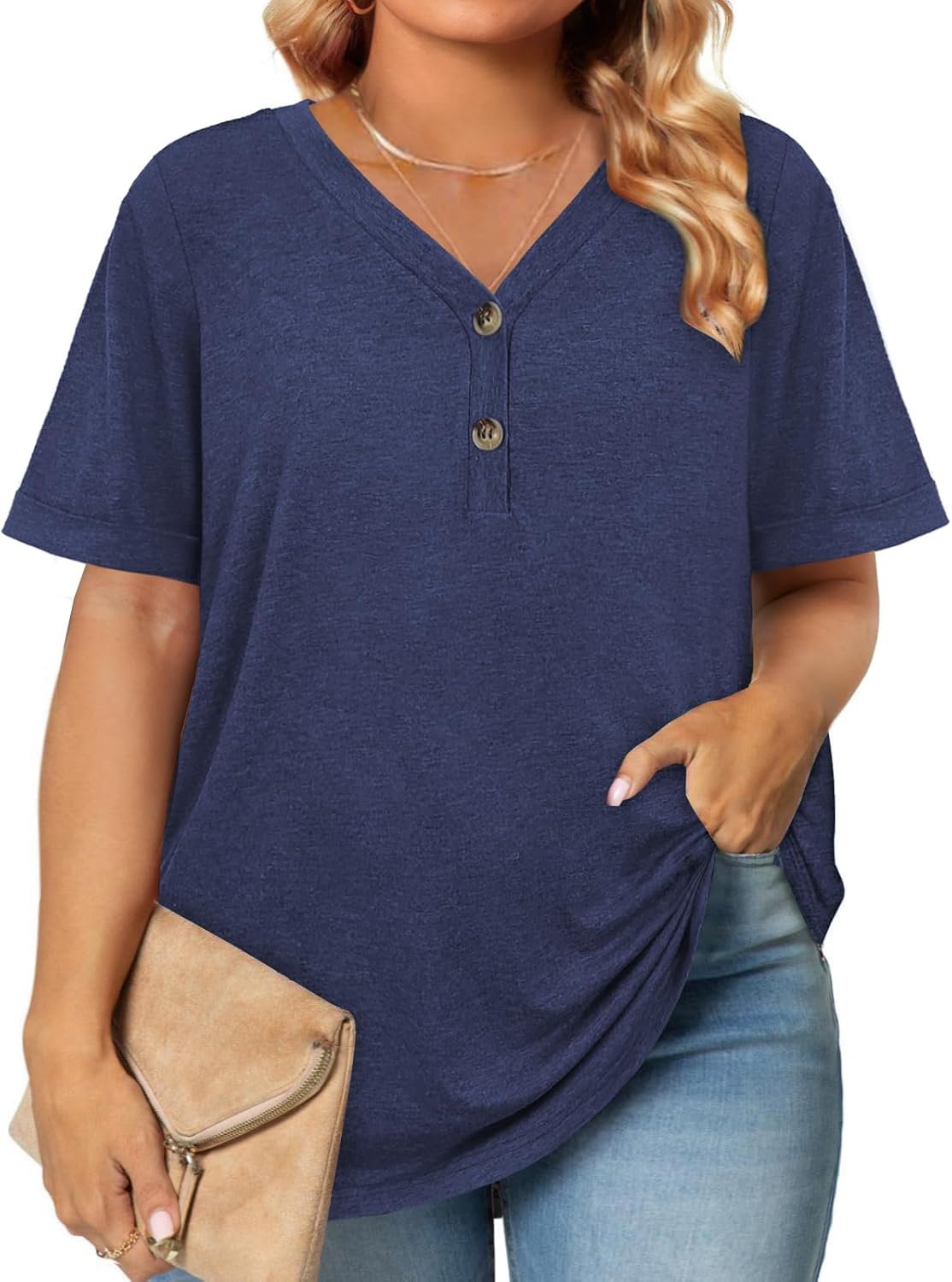 Womens Summer Tops Trendy Button Down V Neck Shirts Short Sleeve Blouses Business Casual Loose Tunics Womens Summer Tops Trendy Button Down V Neck Shirts Short Sleeve Blouses Business Casual Loose Tunics