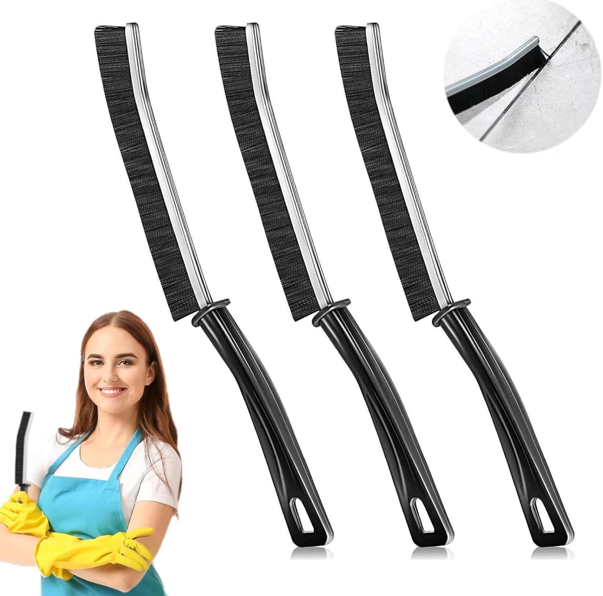 3Pcs Crevice Cleaning Brush Tool, Grout Brush Cleaning Supplies, Bathroom Cleaning Brush, Hard Bristle Crevice Cleaning Brush for Household Use 3Pcs Crevice Cleaning Brush Tool, Grout Brush Cleaning Supplies, Bathroom Cleaning Brush, Hard Bristle Crevice Cleaning Brush for Household Use