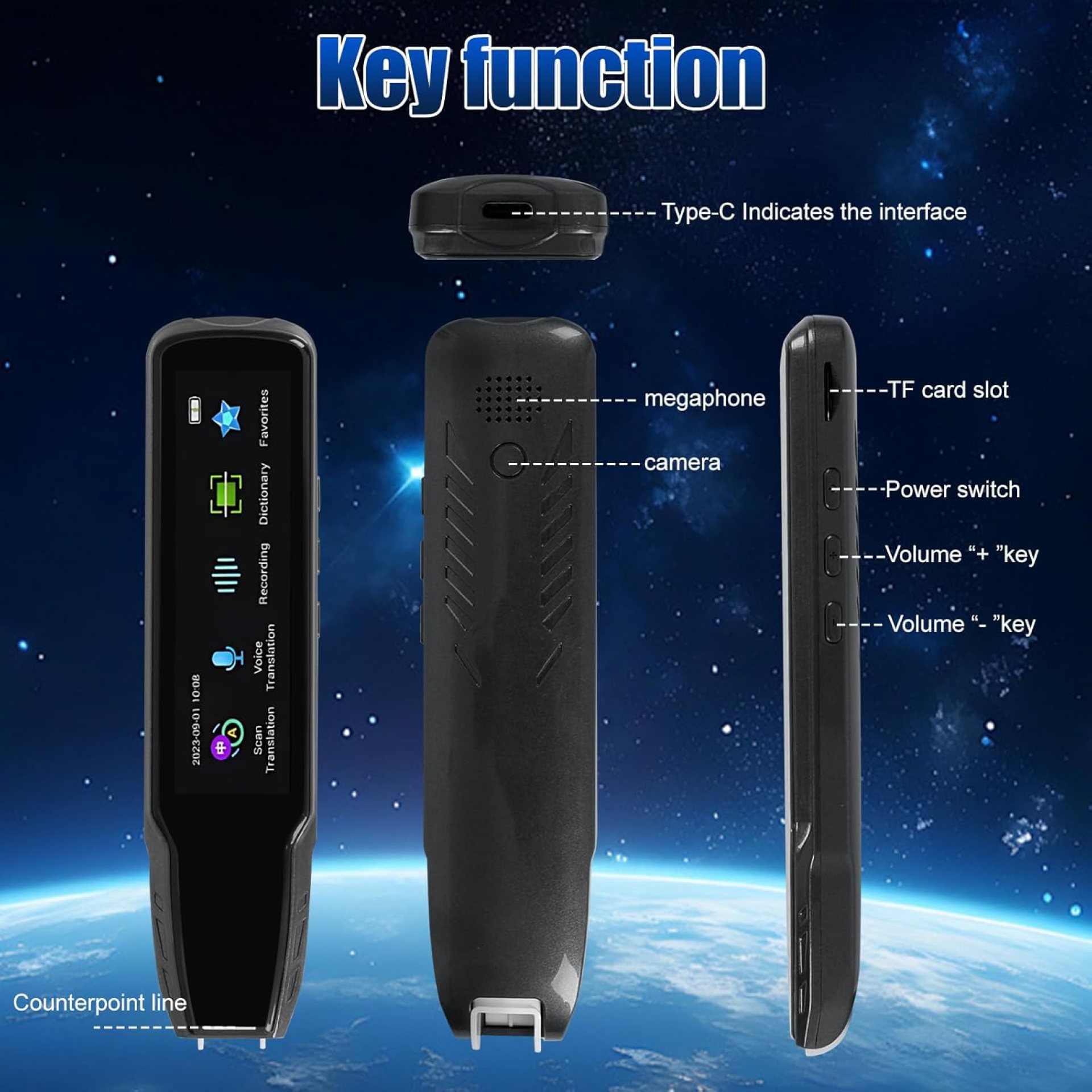 Translation Pen, 3.69″ Translator Pen with 112 Language, OCR Digital Text to Speech Device, Lapiz Traductor de Idiomas, Scan Reader Pen for Study Travel Business Translation Pen, 3.69″ Translator Pen with 112 Language, OCR Digital Text to Speech Device, Lapiz Traductor de Idiomas, Scan Reader Pen for Study Travel Business