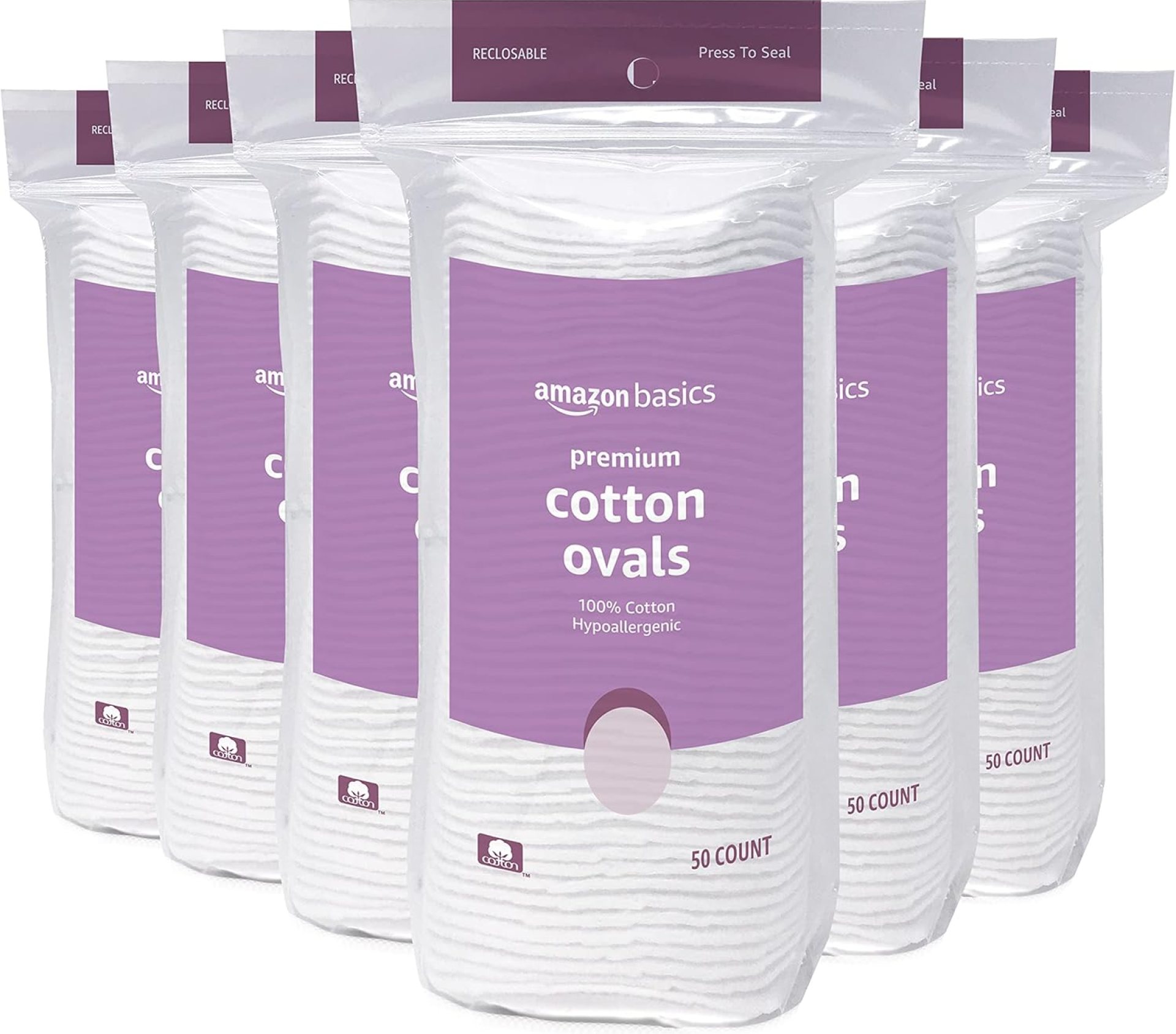 Amazon Basics Oval Premium Pads, 300 Count (6 Packs of 50) (Previously Solimo) Amazon Basics Oval Premium Pads, 300 Count (6 Packs of 50) (Previously Solimo)