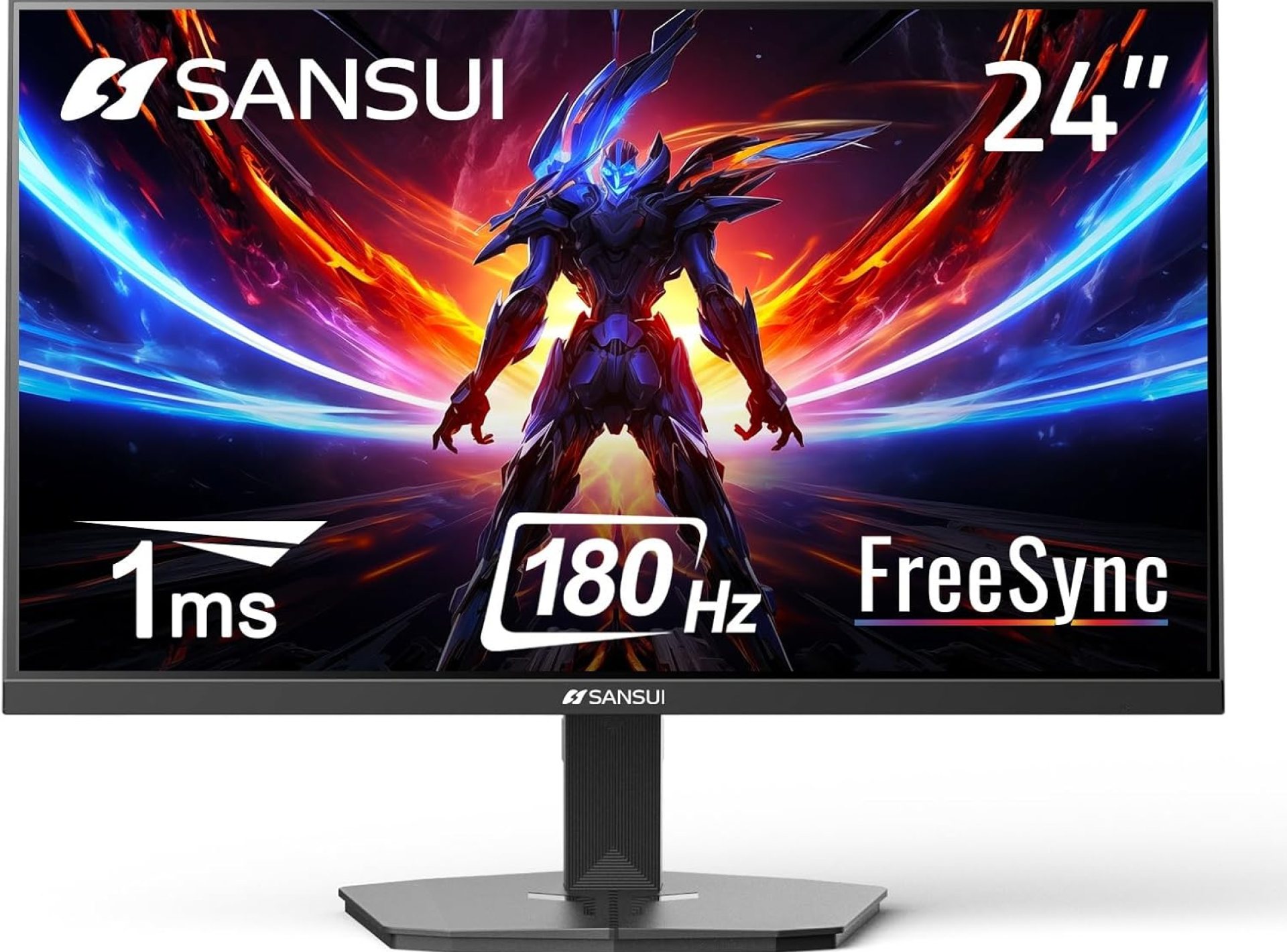 SANSUI 24 Inch Gaming Monitor 180Hz 1Ms FreeSync HDR 110% sRGB FHD 1080P Computer Monitor HDMI DP Ports Eye Care Frameless VESA Mount Cable Management(ES-G24F4L Cable Included) SANSUI 24 Inch Gaming Monitor 180Hz 1Ms FreeSync HDR 110% sRGB FHD 1080P Computer Monitor HDMI DP Ports Eye Care Frameless VESA Mount Cable Management(ES-G24F4L Cable Included)