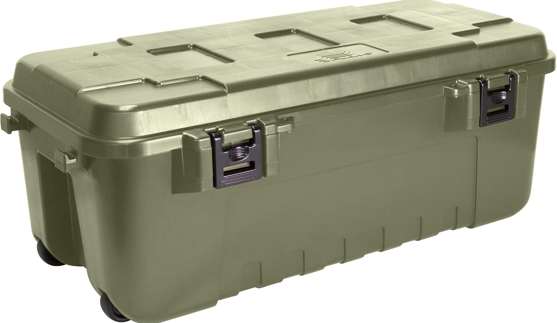Plano Storage Trunk with Wheels, Green, 108-Quart, Lockable Storage Box, Rolling Airline Approved Sportsman Trunk, Hunting Gear and Ammunition Bin, Heavy-Duty Containers for Camping Plano Storage Trunk with Wheels, Green, 108-Quart, Lockable Storage Box, Rolling Airline Approved Sportsman Trunk, Hunting Gear and Ammunition Bin, Heavy-Duty Containers for Camping