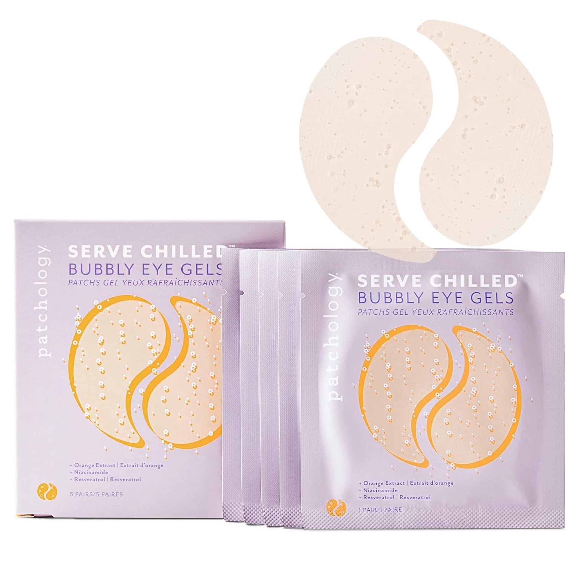 Patchology Serve Chilled Bubbly Eye Gels with Niacinamide, Hydrating Under Eye Patches with Niacinamide and Vitamin C, Under Eye Gel Pads with Gel Technology, Facial Skin Care Products – 5 Pairs Patchology Serve Chilled Bubbly Eye Gels with Niacinamide, Hydrating Under Eye Patches with Niacinamide and Vitamin C, Under Eye Gel Pads with Gel Technology, Facial Skin Care Products – 5 Pairs