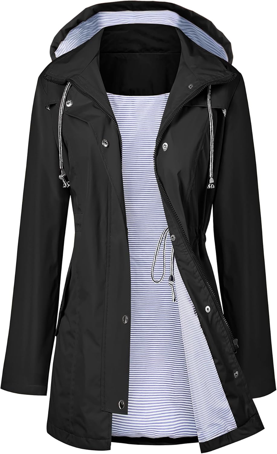 LOMON Raincoat Women Waterproof Long Hooded Trench Coats Lined Windbreaker Travel Jacket S-XXL LOMON Raincoat Women Waterproof Long Hooded Trench Coats Lined Windbreaker Travel Jacket S-XXL