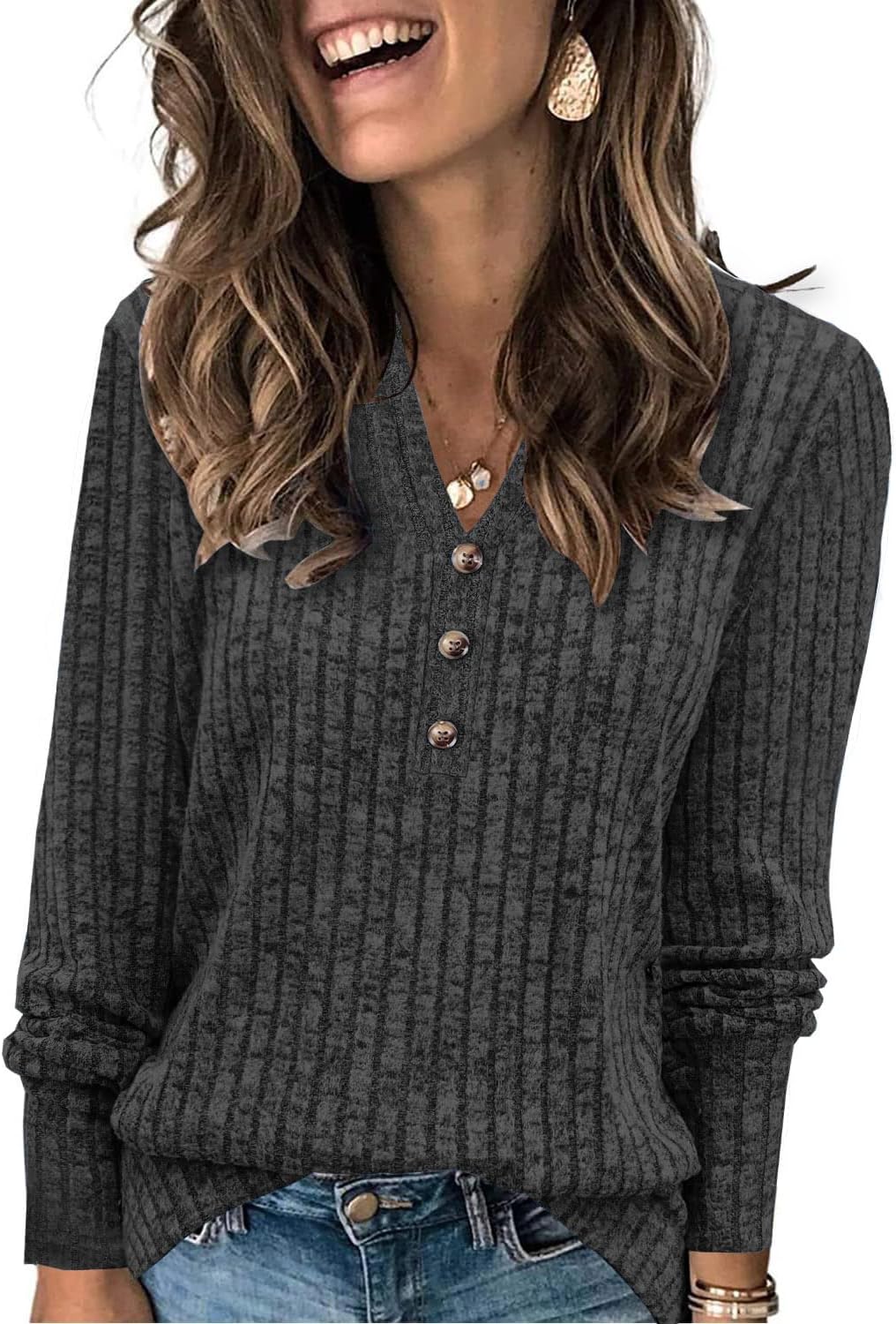 Sweaters for Women Fashion Long Sleeve Tops Pullover V Neck Casual Loose Sweatshirt Sweaters for Women Fashion Long Sleeve Tops Pullover V Neck Casual Loose Sweatshirt