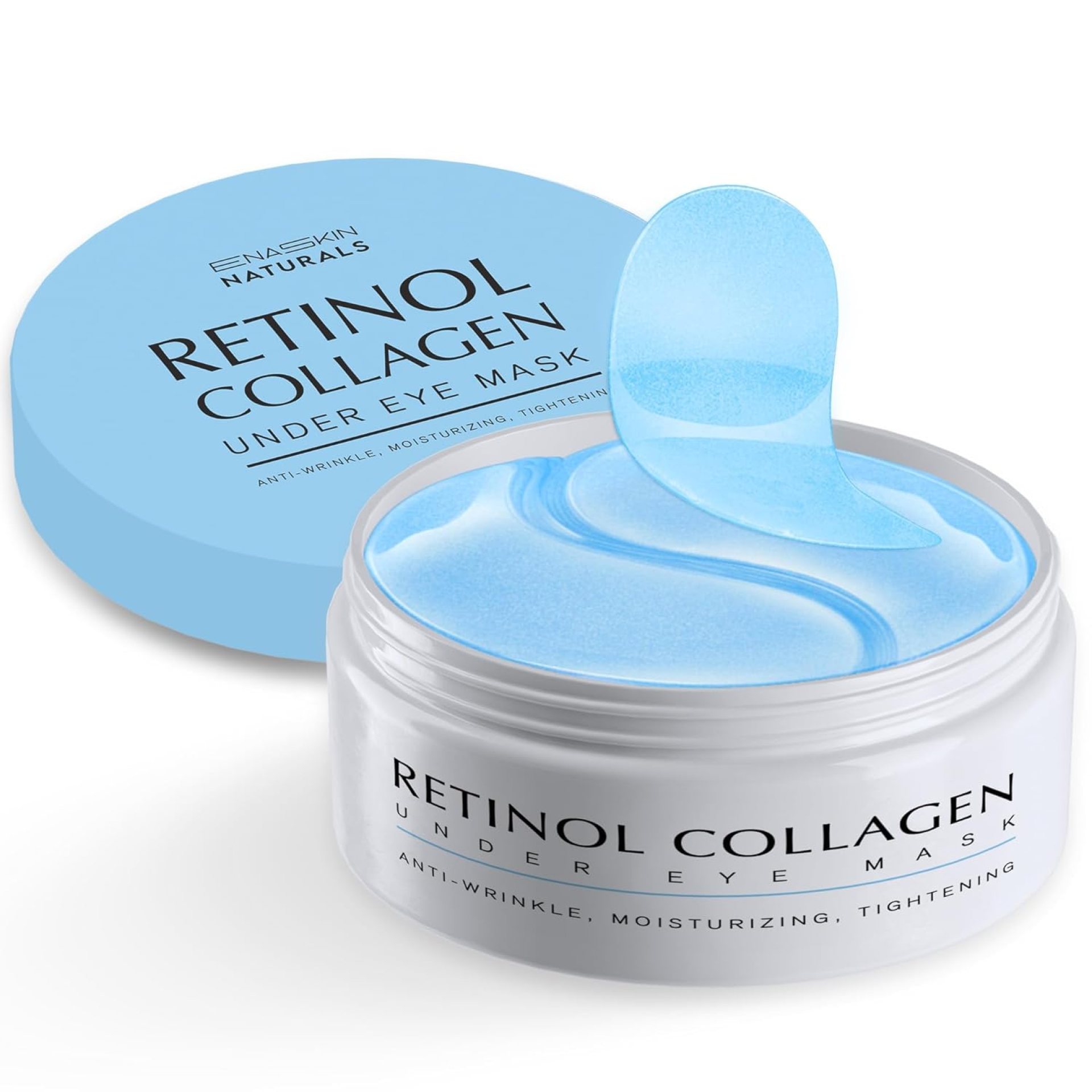 Enaskin Naturals Under Eye Patches for Dark Circles: 30 Pairs Retinol Collagen Eye Gels Mask – Reduce Wrinkles Puffy & Bags – Skin Treatment Pads – Anti Aging Moisturizer For Women (Blue) Enaskin Naturals Under Eye Patches for Dark Circles: 30 Pairs Retinol Collagen Eye Gels Mask – Reduce Wrinkles Puffy & Bags – Skin Treatment Pads – Anti Aging Moisturizer For Women (Blue)