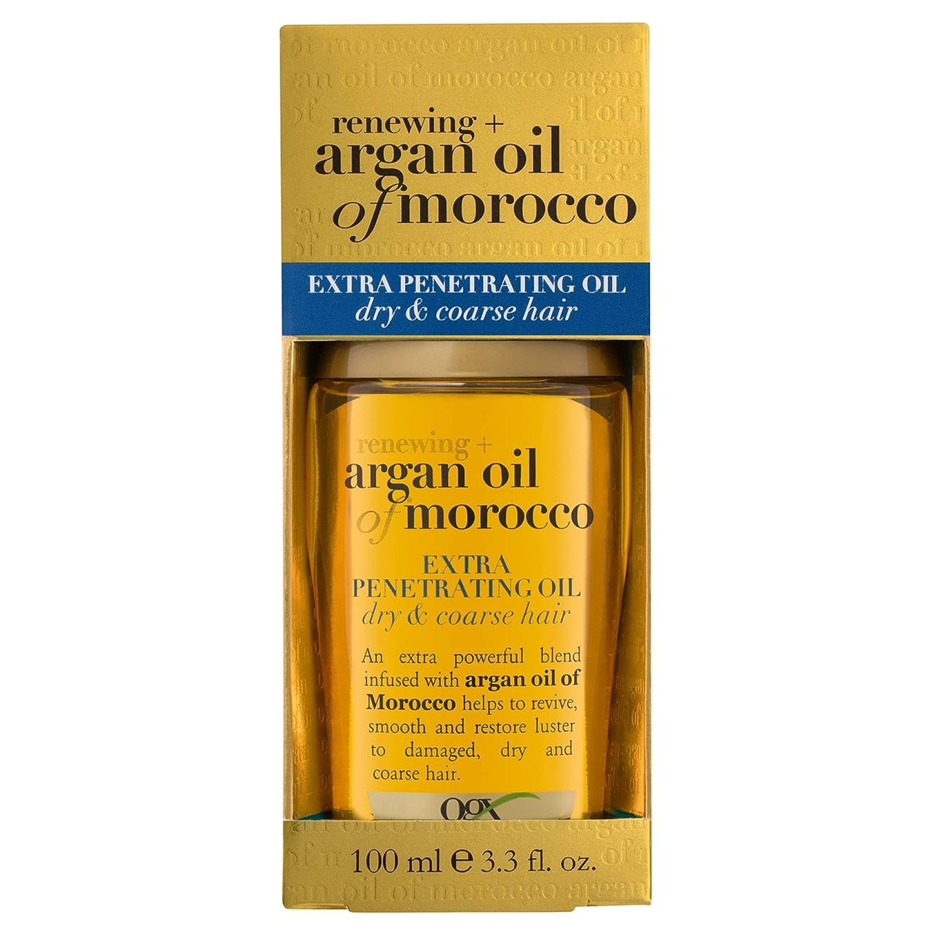 OGX Extra Strength Argan Oil Hair Treatment, 3.3 fl oz – Deep Moisturizing Serum for Dry, Damaged & Coarse Hair, Paraben & Sulfate-Free OGX Extra Strength Argan Oil Hair Treatment, 3.3 fl oz – Deep Moisturizing Serum for Dry, Damaged & Coarse Hair, Paraben & Sulfate-Free
