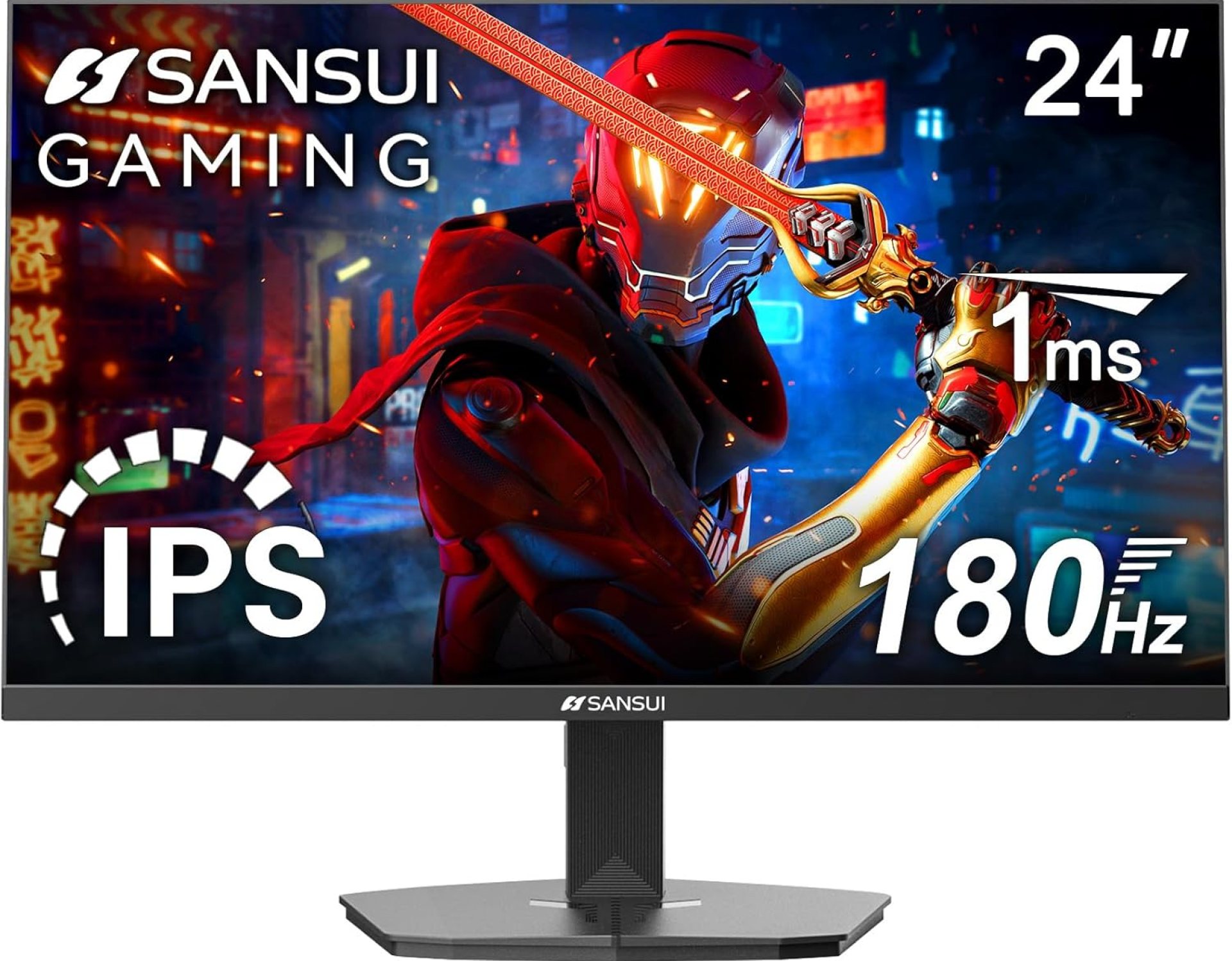 SANSUI 24 Inch Gaming Monitor 180Hz, DP 1.4 & HDMI 2.0 Ports IPS Panel High Refresh Rate Computer Monitor, Racing FPS RTS Modes, 1ms Response Time 110% sRGB (ES-G24F4, HDMI Cable Included) SANSUI 24 Inch Gaming Monitor 180Hz, DP 1.4 & HDMI 2.0 Ports IPS Panel High Refresh Rate Computer Monitor, Racing FPS RTS Modes, 1ms Response Time 110% sRGB (ES-G24F4, HDMI Cable Included)