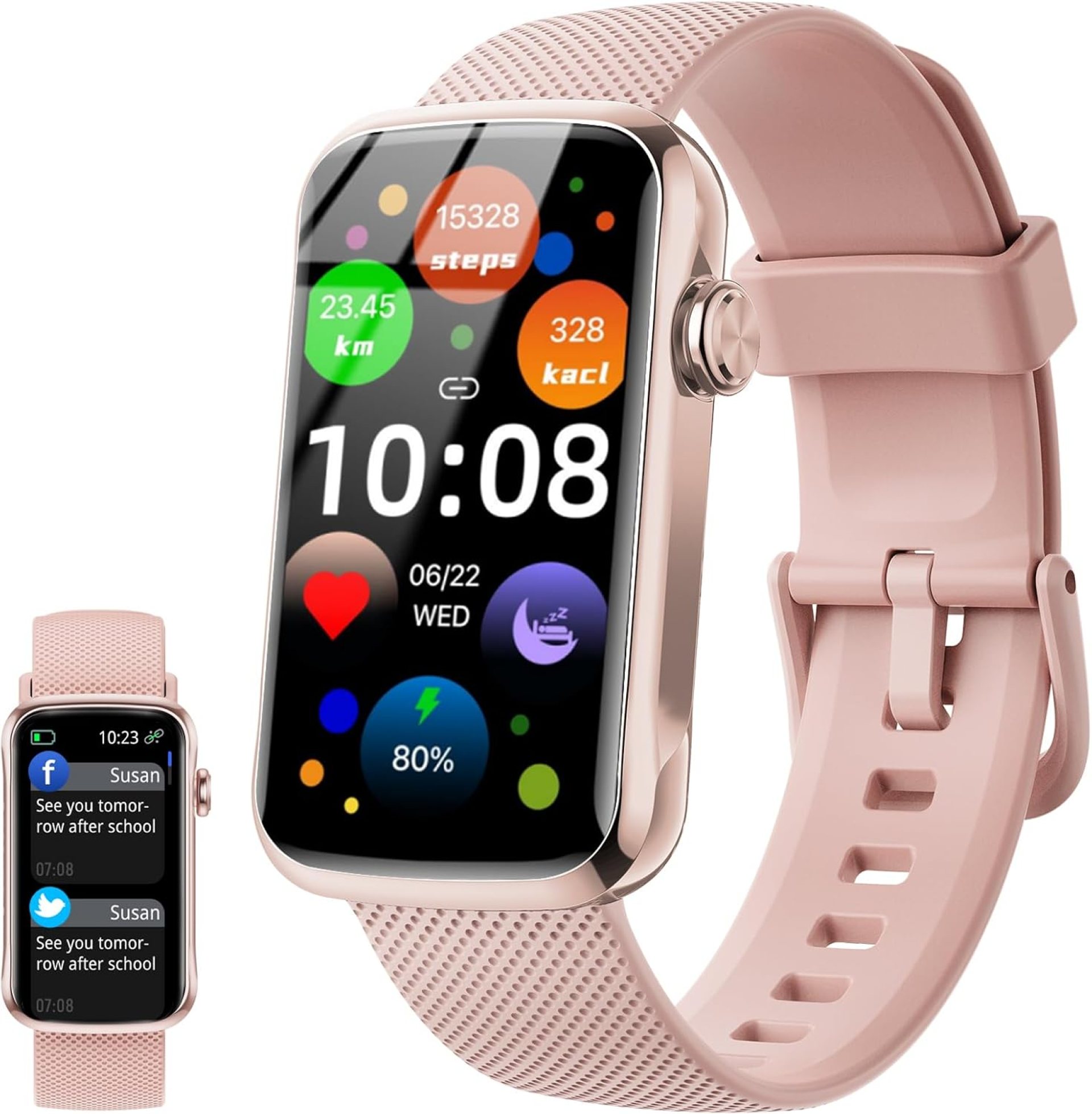 Smart Watch, Smartwatch for Men Women with 24 Sport Modes, IP68 Waterproof Fitness Tracker with 24/7 Heart Rate/Sleep/SpO2 Monitor, Step Tracker, Pedometer, Activity Tracker for Android iOS Smart Watch, Smartwatch for Men Women with 24 Sport Modes, IP68 Waterproof Fitness Tracker with 24/7 Heart Rate/Sleep/SpO2 Monitor, Step Tracker, Pedometer, Activity Tracker for Android iOS