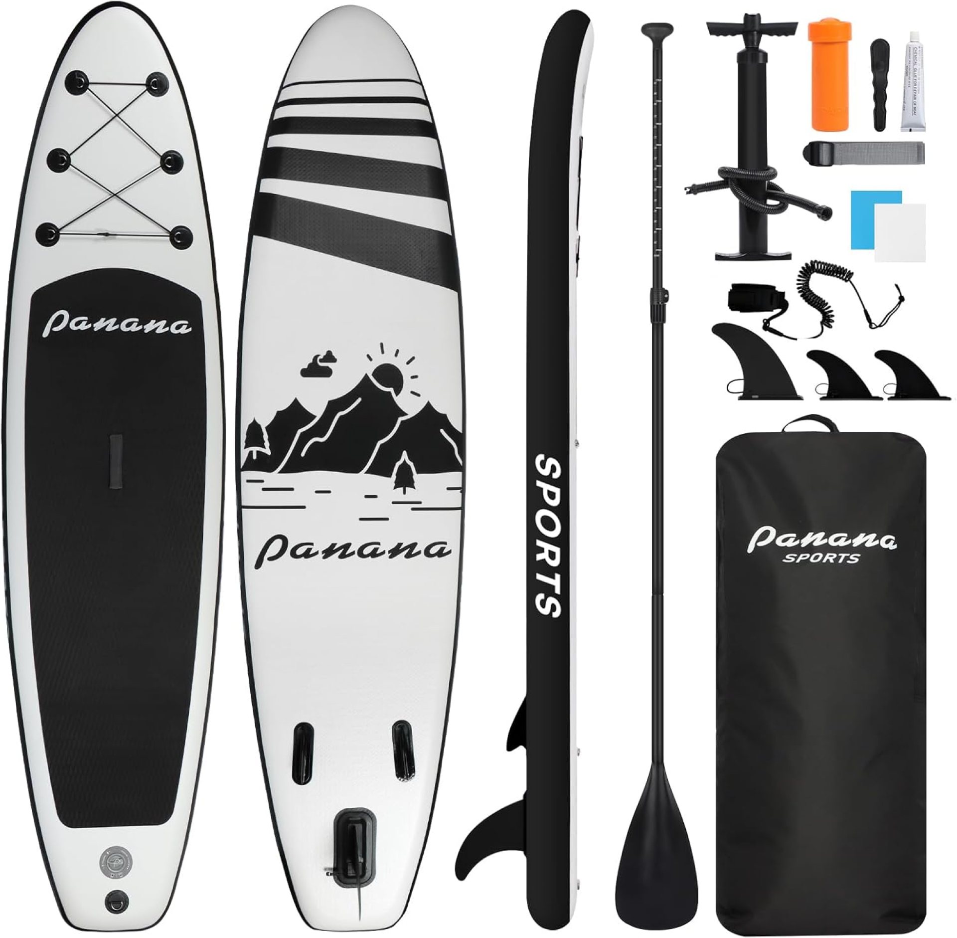 Panana Inflatable Stand Up Paddle Board Ultra-Light 10′ × 30″ × 6″ with Premium SUP Board Accessories Kit Adjustable Paddle Hand Anti-Slip EVA Deck for Adults Youth Panana Inflatable Stand Up Paddle Board Ultra-Light 10′ × 30″ × 6″ with Premium SUP Board Accessories Kit Adjustable Paddle Hand Anti-Slip EVA Deck for Adults Youth