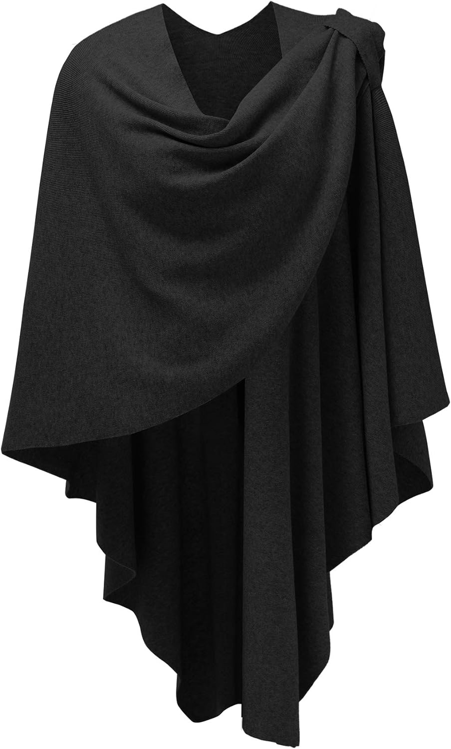 PULI Womens Large Cross Front Poncho Sweater Wrap Topper Knitted Elegant Shawls Cape for Fall Winter PULI Womens Large Cross Front Poncho Sweater Wrap Topper Knitted Elegant Shawls Cape for Fall Winter