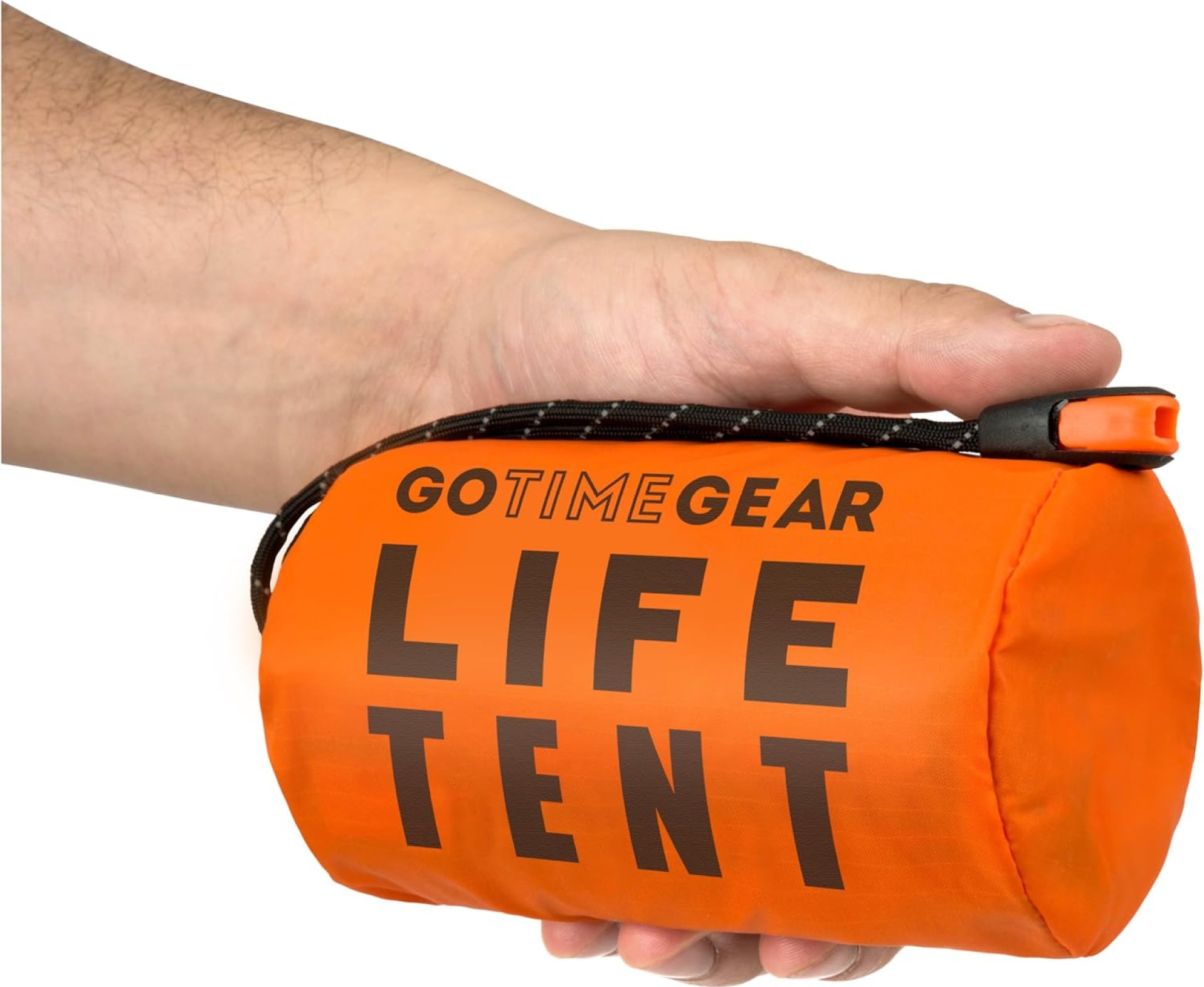 Go Time Gear Survival Life Tent • 2 Person Mylar Emergency Shelter Tube Tent + Paracord • All-Weather Protection for Camping, Hiking, & Survival Kits • Includes Emergency Whistle Go Time Gear Survival Life Tent • 2 Person Mylar Emergency Shelter Tube Tent + Paracord • All-Weather Protection for Camping, Hiking, & Survival Kits • Includes Emergency Whistle