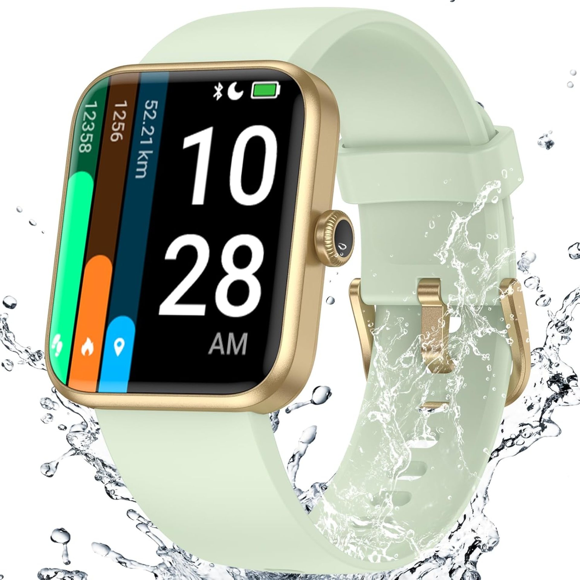 Smart Watch for Women Men, Fitness Tracker Watch with Heart Rate Monitor, Sleep, 5ATM Waterproof Smartwatch Sports Watch Compatible with Android iOS Phones Step Calories Counter Smart Watch for Women Men, Fitness Tracker Watch with Heart Rate Monitor, Sleep, 5ATM Waterproof Smartwatch Sports Watch Compatible with Android iOS Phones Step Calories Counter