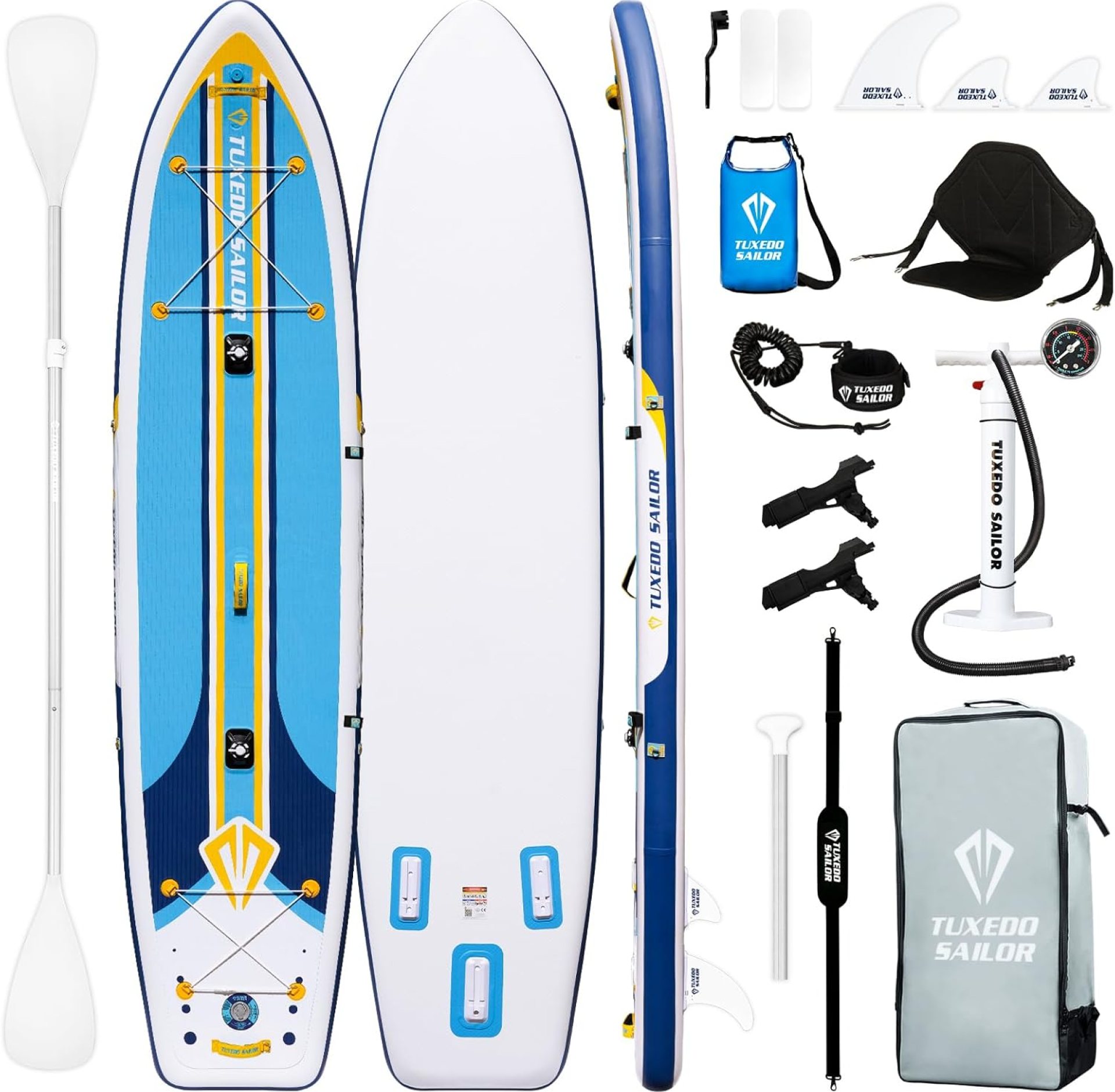 Tuxedo Sailor Inflatable Stand Up Paddle Board Ultra Light Inflatable SUP Paddle Board with Paddle Board Accessories for Kids and Adult Tuxedo Sailor Inflatable Stand Up Paddle Board Ultra Light Inflatable SUP Paddle Board with Paddle Board Accessories for Kids and Adult