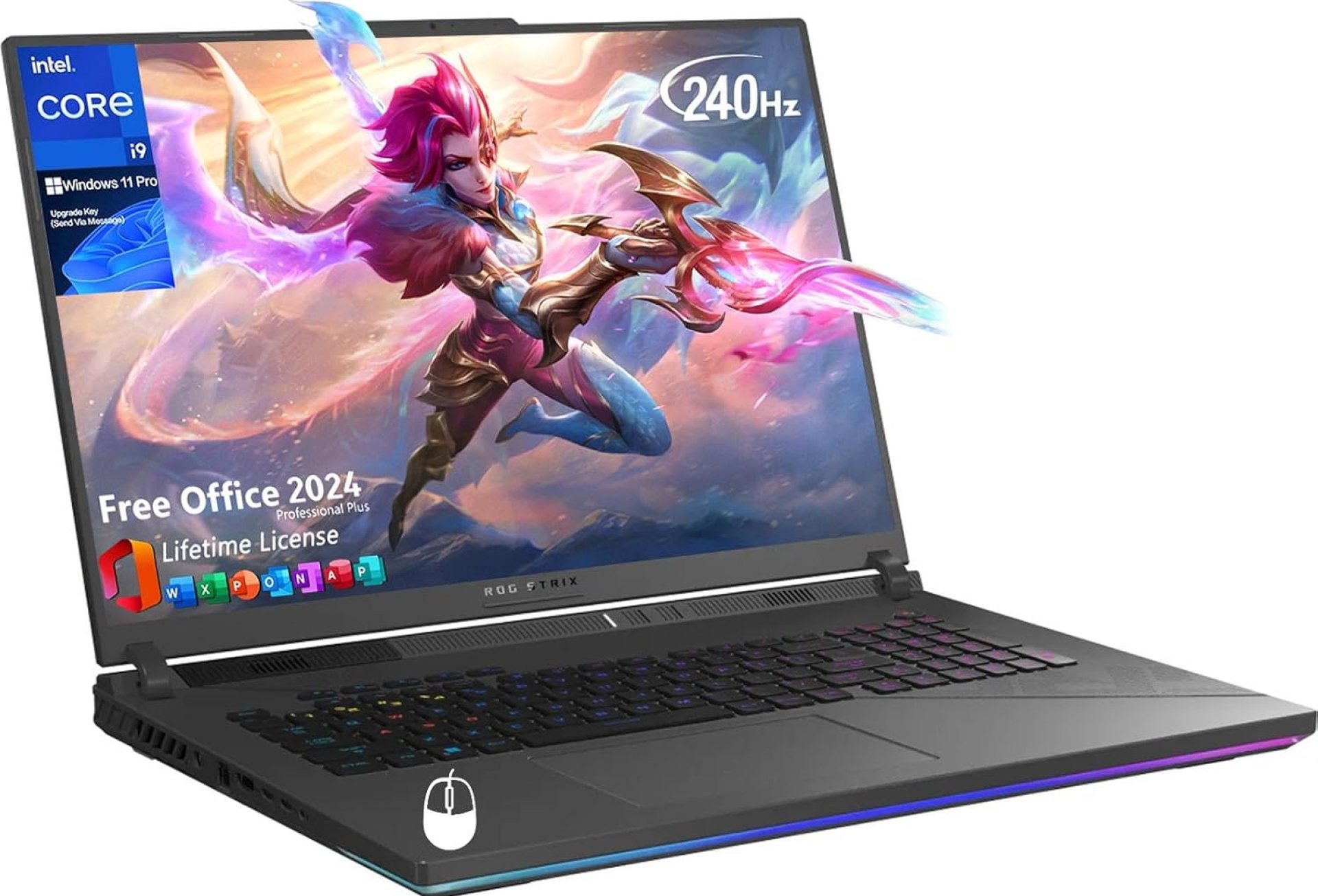 ASUS ROG Strix G18 Gaming Laptop, 18″ 2.5K 500-Nits 240Hz ROG Nebula Screen, Intel i9-14900HX (24-core, Up to 5.8 GHz), GeForce RTX 4060, 64GB DDR5, 4TB SSD, Win11 Pro & Office Pro 2024 Lifetime ASUS ROG Strix G18 Gaming Laptop, 18″ 2.5K 500-Nits 240Hz ROG Nebula Screen, Intel i9-14900HX (24-core, Up to 5.8 GHz), GeForce RTX 4060, 64GB DDR5, 4TB SSD, Win11 Pro & Office Pro 2024 Lifetime