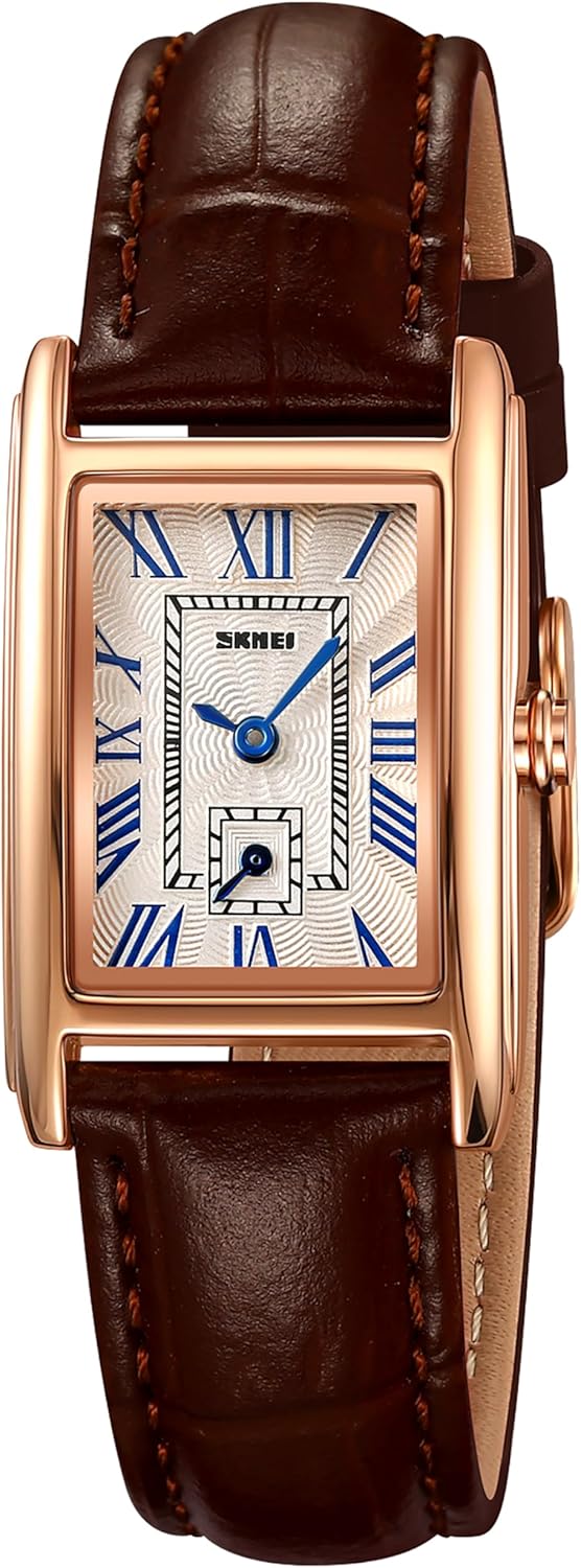 FANMIS Vintage Women’s Rectangle Wrist Watch Classic Ladies Analog Quartz Watch Ultra-Thin Ladies Bangle Bracelet Watch Female Business Dress Watch with Leather Strap FANMIS Vintage Women’s Rectangle Wrist Watch Classic Ladies Analog Quartz Watch Ultra-Thin Ladies Bangle Bracelet Watch Female Business Dress Watch with Leather Strap