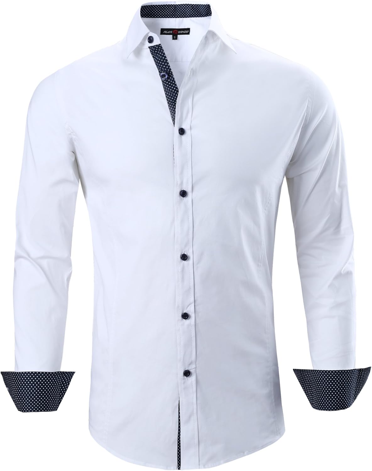 Alex Vando Mens Dress Shirts Regular Fit Long Sleeve Stretch Business Dress Shirts for Men Alex Vando Mens Dress Shirts Regular Fit Long Sleeve Stretch Business Dress Shirts for Men