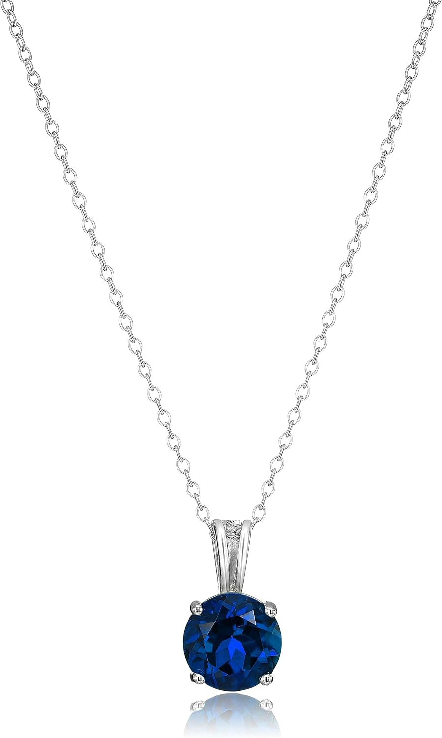 Amazon Essentials Sterling Silver Round Cut Birthstone Pendant Necklace 18″ (previously Amazon Collection) Amazon Essentials Sterling Silver Round Cut Birthstone Pendant Necklace 18″ (previously Amazon Collection)