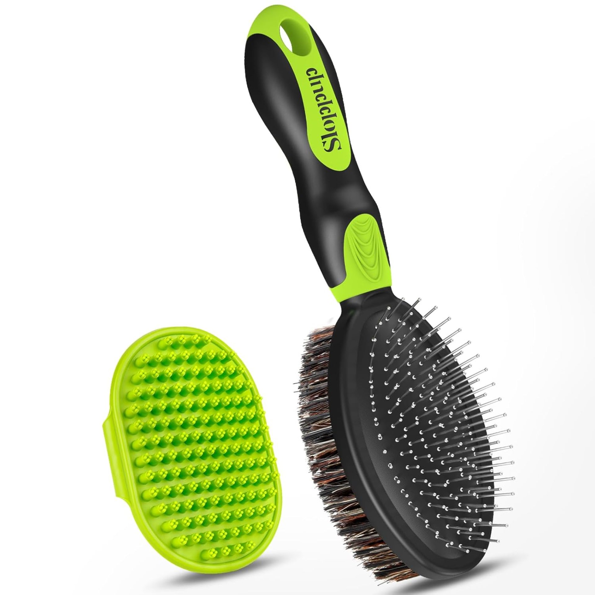 2PCS Dog Grooming Tools – Double-Sided Bath Brush for Shedding and Bathing, Suitable for Short/Long Haired Dogs, Premium Pet Supplies (Black Green) 2PCS Dog Grooming Tools – Double-Sided Bath Brush for Shedding and Bathing, Suitable for Short/Long Haired Dogs, Premium Pet Supplies (Black Green)