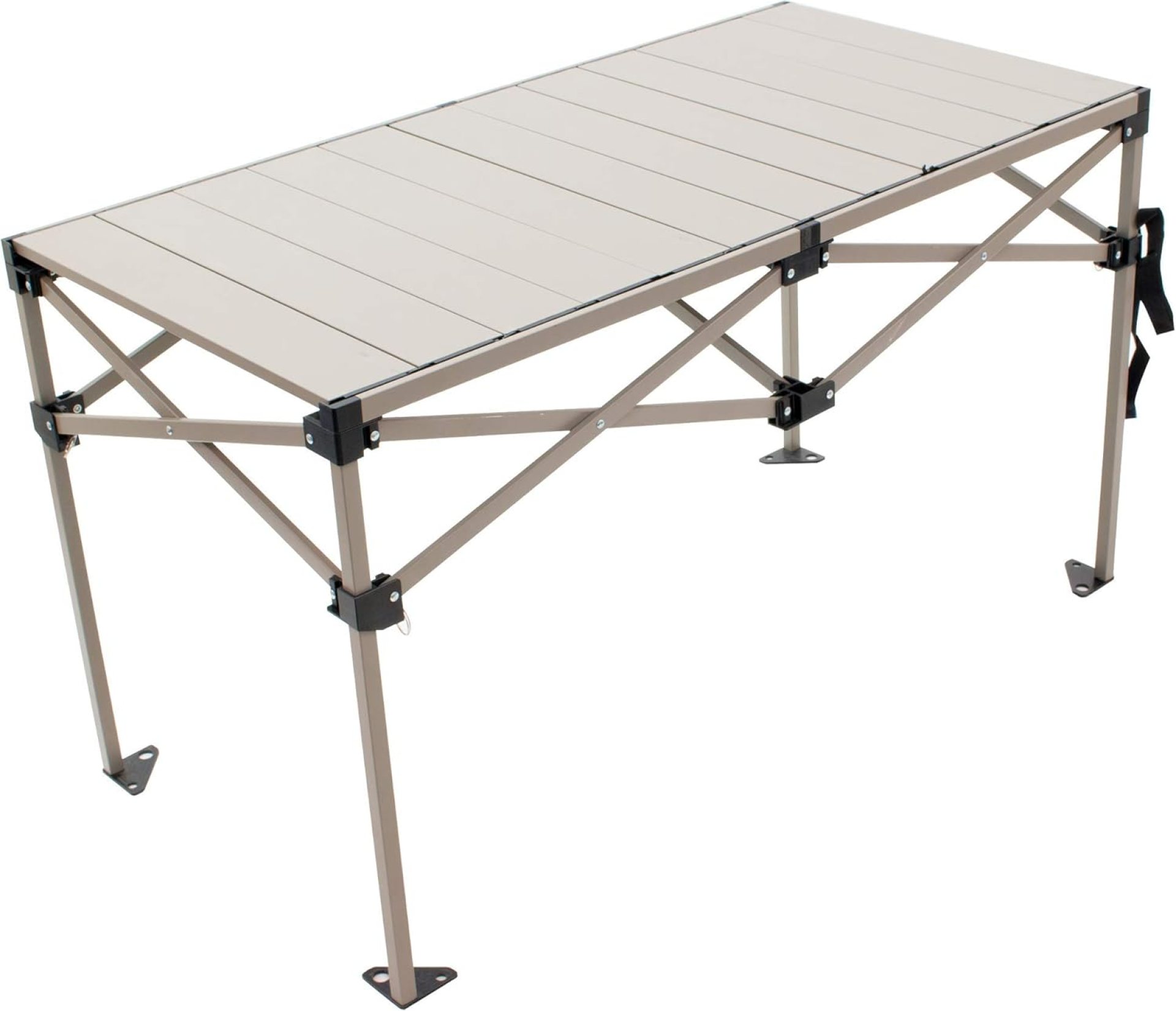 Rio Gear 48″ x 25″ Outdoor Camping Aluminum Roll Top Table Rio Gear 48″ x 25″ Outdoor Camping Aluminum Roll Top Table