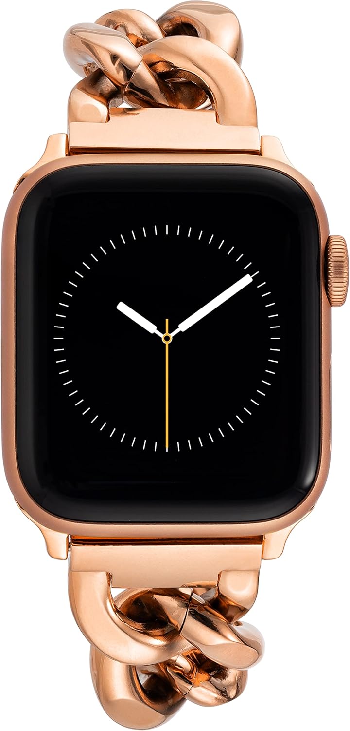 Anne Klein Fashion Chain Bracelet for Apple Watch, Secure, Adjustable, Apple Watch Replacement Band, Fits Most Wrists Anne Klein Fashion Chain Bracelet for Apple Watch, Secure, Adjustable, Apple Watch Replacement Band, Fits Most Wrists