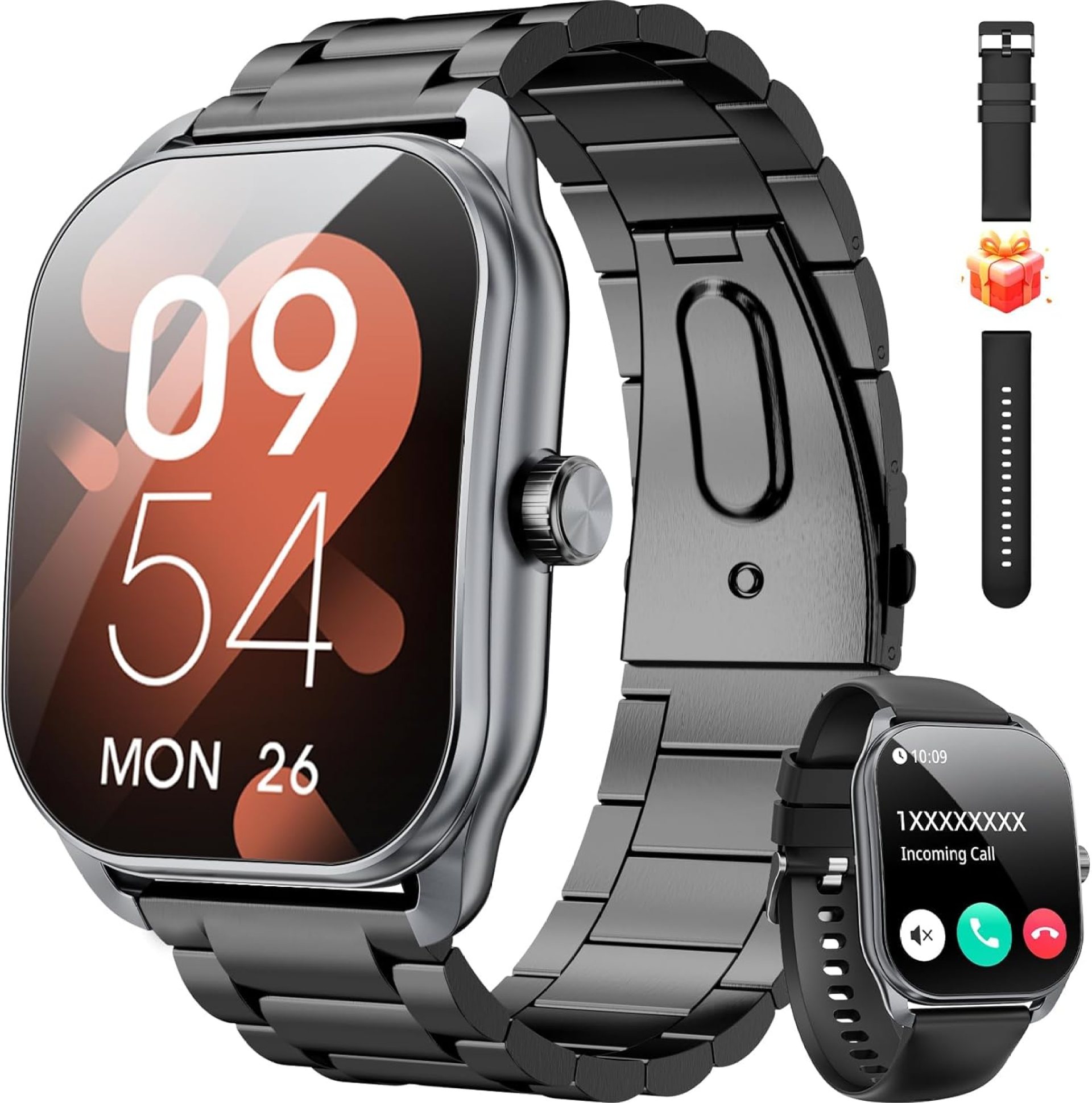 Curve Military Smart Watch for Men(Answer/Make Call), 2.01″ Smartwatch with Heart Rate/Sleep Monitor, Fitness tracker with 120+ Sports Modes IP68 Waterproof Fitness Watch for Android iOS (2 Straps) Curve Military Smart Watch for Men(Answer/Make Call), 2.01″ Smartwatch with Heart Rate/Sleep Monitor, Fitness tracker with 120+ Sports Modes IP68 Waterproof Fitness Watch for Android iOS (2 Straps)