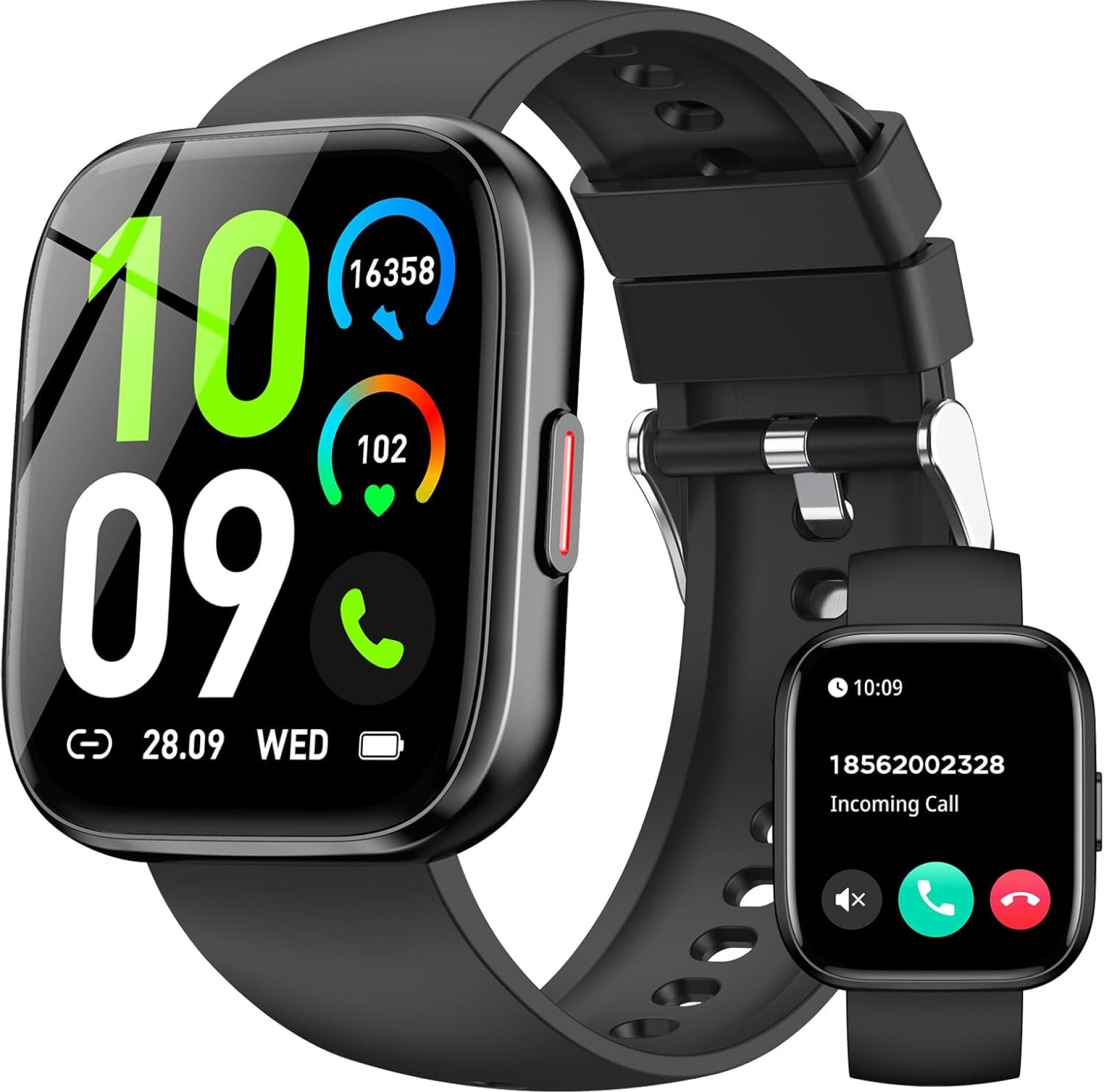 Smart Watches for Men Women Answer/Make Call, 1.85″ Fitness Watch with 120+ Sports Modes, Heart Rate/Blood Oxygen/Activity Tracker, Pedometer, IP68 Smartwatch for iOS Android Samsung (Black, 1.85”) Smart Watches for Men Women Answer/Make Call, 1.85″ Fitness Watch with 120+ Sports Modes, Heart Rate/Blood Oxygen/Activity Tracker, Pedometer, IP68 Smartwatch for iOS Android Samsung (Black, 1.85”)