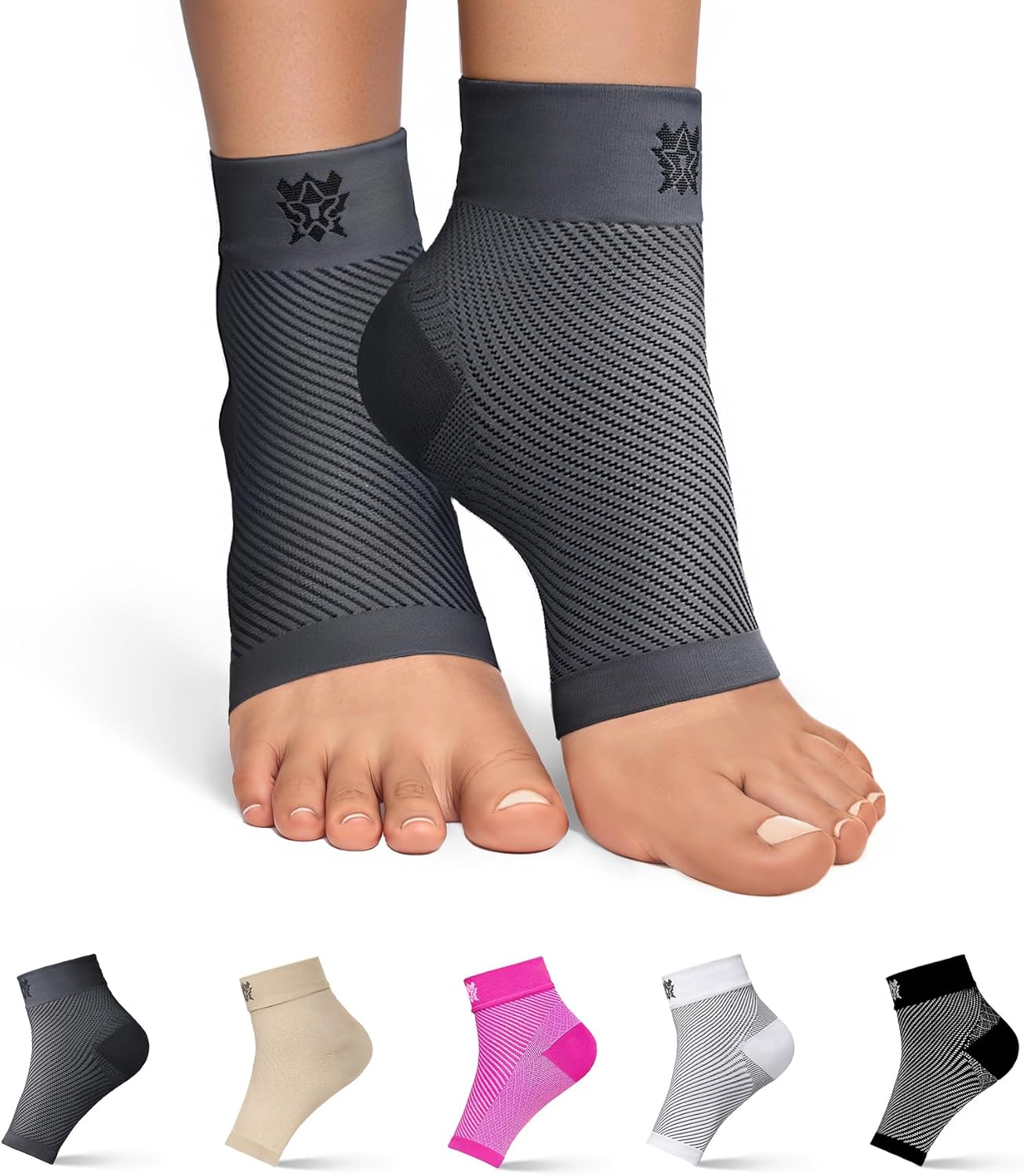FlexAdapt Plantar Fasciitis Compression Socks for (1 Pair) – Compression Sleeve for Achilles Tendonitis Relief, Plantar Fasciitis Relief, Foot Swelling – Gray – Small FlexAdapt Plantar Fasciitis Compression Socks for (1 Pair) – Compression Sleeve for Achilles Tendonitis Relief, Plantar Fasciitis Relief, Foot Swelling – Gray – Small
