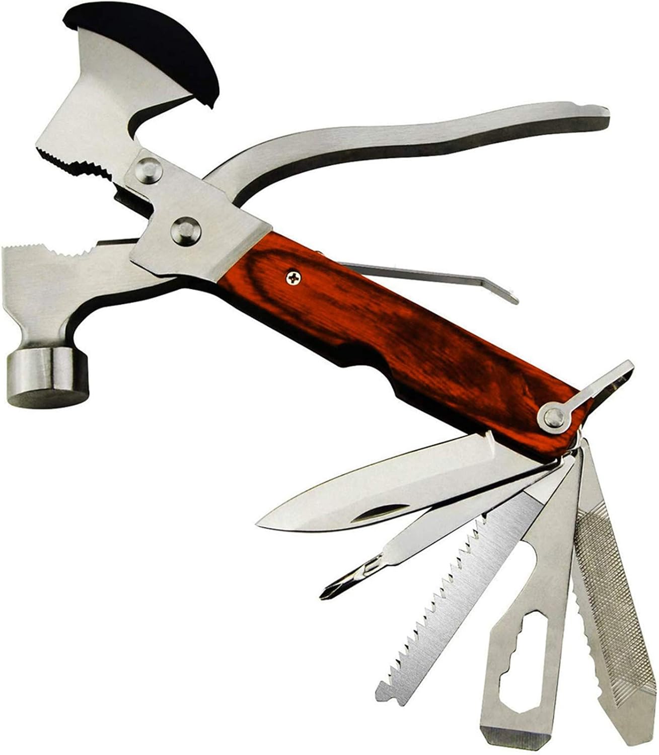 Camping Gear Multitool, Cool & Unique Birthday Gifts for Men Dad Husband Boyfriend, 18-in-1 Survival Gear for Outdoor Hunting Hiking, Emergency Escape Tool with Axe,Hammer,Plier,Knife,Bottle Opener Camping Gear Multitool, Cool & Unique Birthday Gifts for Men Dad Husband Boyfriend, 18-in-1 Survival Gear for Outdoor Hunting Hiking, Emergency Escape Tool with Axe,Hammer,Plier,Knife,Bottle Opener