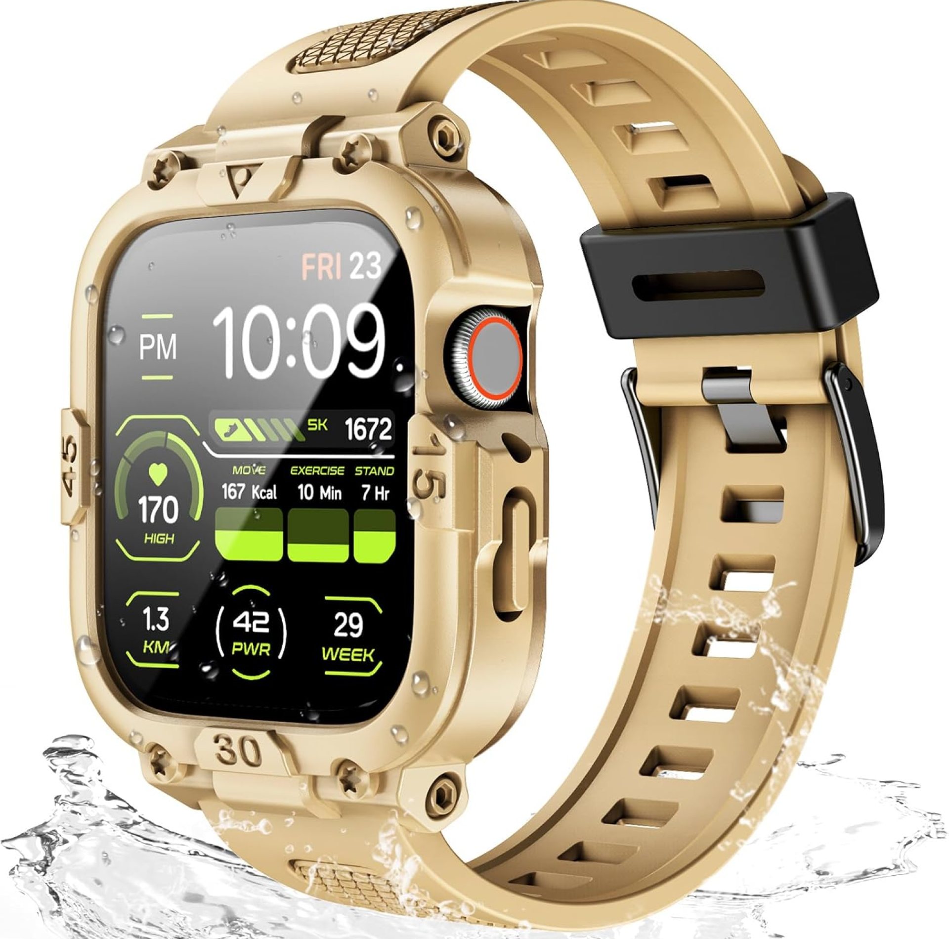 Dsytom Waterproof Case with Band Compatible for Apple Watch Band 45mm 44mm 41mm 40mm for Men,Rugged Smartwatch Strap with Built-in Tempered Glass Screen Protector for iWatch Series 9/8/7/6/5/4/SE/SE2 Dsytom Waterproof Case with Band Compatible for Apple Watch Band 45mm 44mm 41mm 40mm for Men,Rugged Smartwatch Strap with Built-in Tempered Glass Screen Protector for iWatch Series 9/8/7/6/5/4/SE/SE2