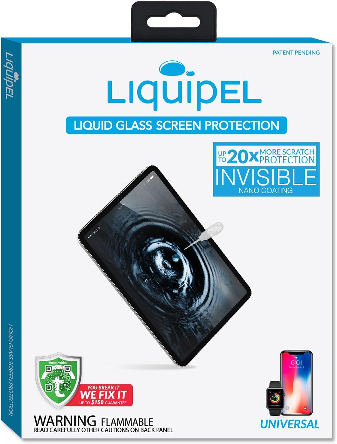 LIQUIPEL Liquid Glass Screen Protector with 0 Protection Plan – Nano Liquid Phone Screen Protection – Apple Watch, Smartphones, Tablets – Enhanced Impact & Scratch Defense LIQUIPEL Liquid Glass Screen Protector with 0 Protection Plan – Nano Liquid Phone Screen Protection – Apple Watch, Smartphones, Tablets – Enhanced Impact & Scratch Defense