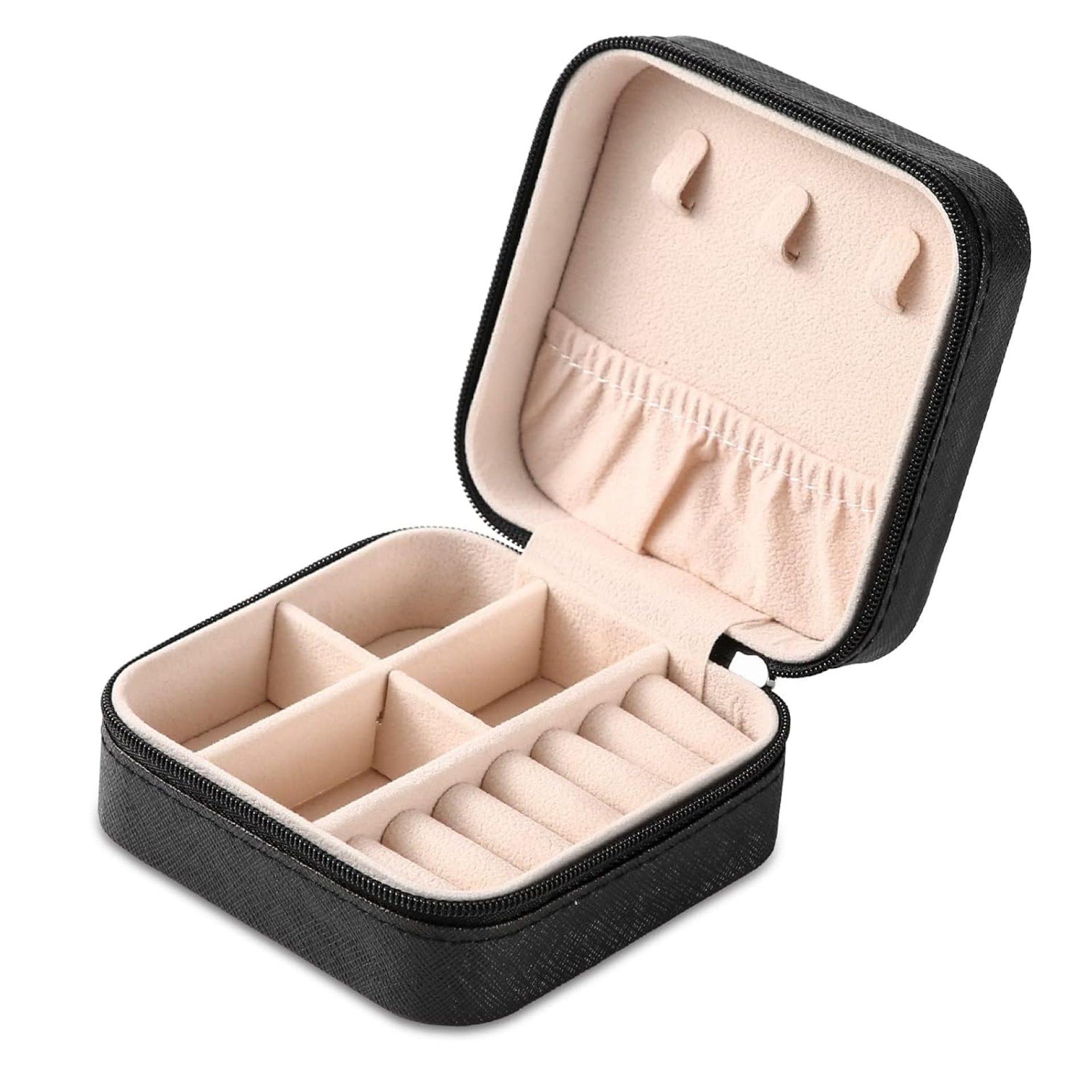 Portable Travel Mini Jewelry Box Leather Jewellery Ring Organizer Case Storage Gift Box Girls Women (black). Portable Travel Mini Jewelry Box Leather Jewellery Ring Organizer Case Storage Gift Box Girls Women (black).