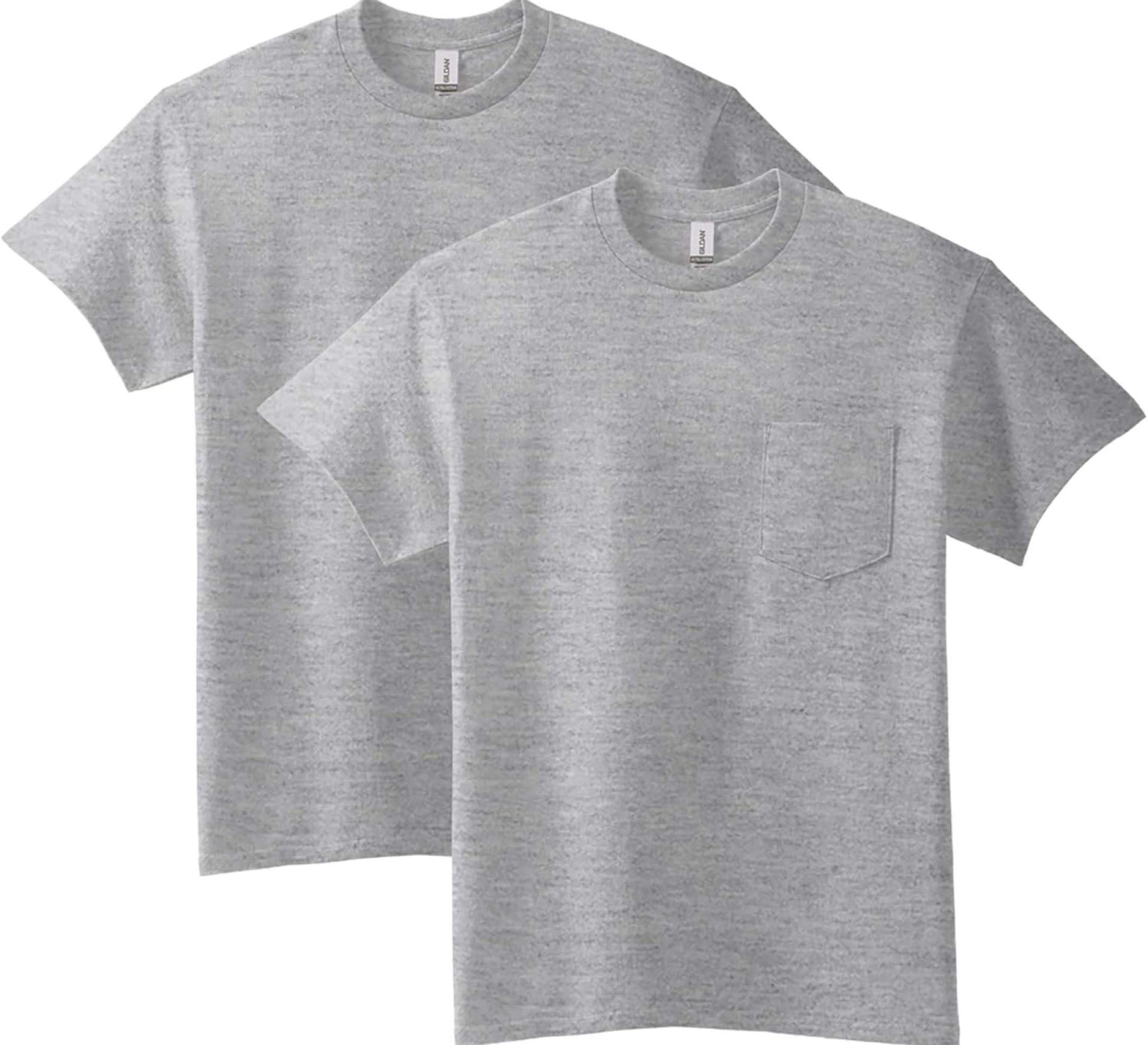 Gildan Unisex Adult Ultra Cotton T-Shirt with Pocket, Style G2300, 2-Pack Gildan Unisex Adult Ultra Cotton T-Shirt with Pocket, Style G2300, 2-Pack