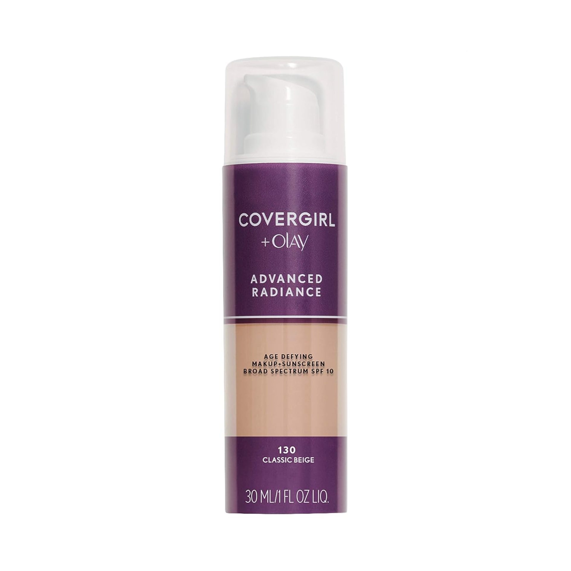 COVERGIRL Advanced Radiance Age-Defying Foundation Makeup, Classic Beige, 1 oz (Packaging May Vary) COVERGIRL Advanced Radiance Age-Defying Foundation Makeup, Classic Beige, 1 oz (Packaging May Vary)