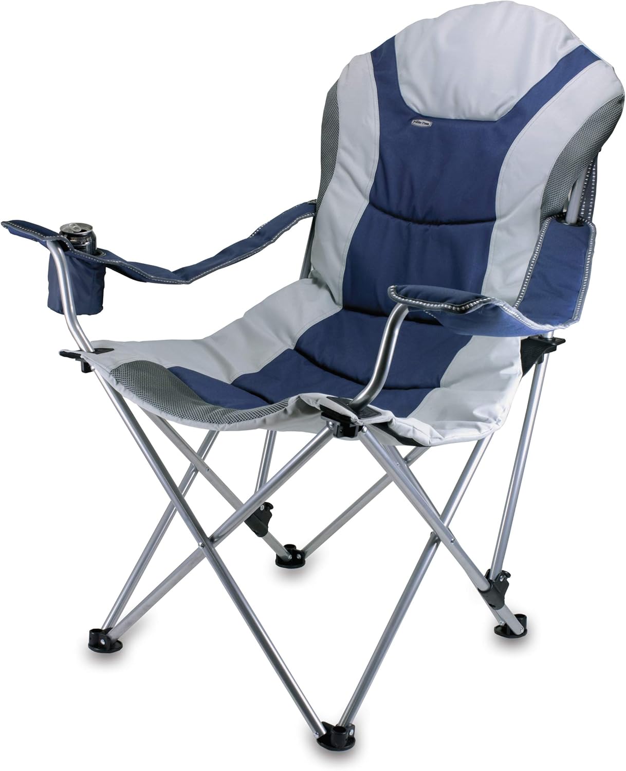 Picnic TIME Reclining Camp Chair, Beach Chair for Adults, Sports Chair with Carry Bag Picnic TIME Reclining Camp Chair, Beach Chair for Adults, Sports Chair with Carry Bag