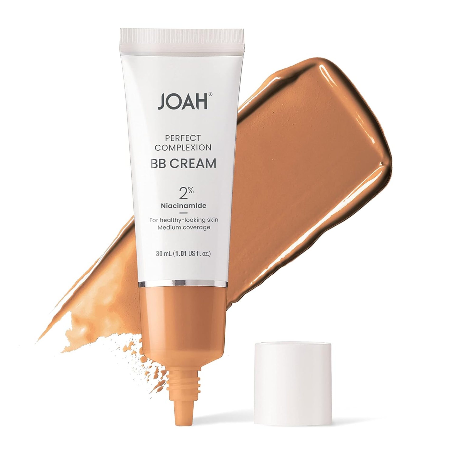 JOAH Beauty Perfect Complexion BB Cream with Hyaluronic Acid and Niaciminade, Korean Makeup with Medium Buildable Coverage, Evens Skin Tone, Lightweight, Semi Matte Finish, Tan with Warm Undertones JOAH Beauty Perfect Complexion BB Cream with Hyaluronic Acid and Niaciminade, Korean Makeup with Medium Buildable Coverage, Evens Skin Tone, Lightweight, Semi Matte Finish, Tan with Warm Undertones