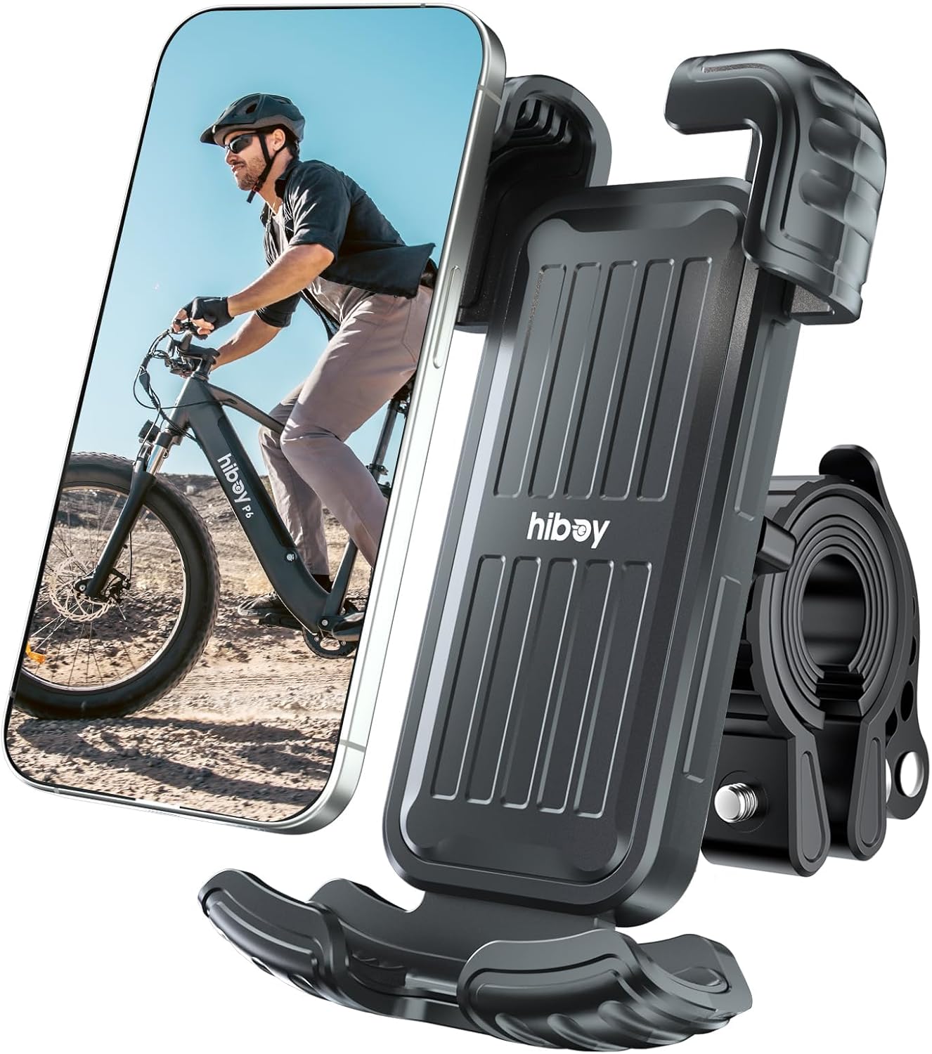 Hiboy Bike Phone Holder, 360° Rotatable Universal Motorcycle Phone Mount, Wrap Anti Shake Bicycle Scooter Handlebar Phone Clip for 5.1-6.8″ Cellphone Hiboy Bike Phone Holder, 360° Rotatable Universal Motorcycle Phone Mount, Wrap Anti Shake Bicycle Scooter Handlebar Phone Clip for 5.1-6.8″ Cellphone